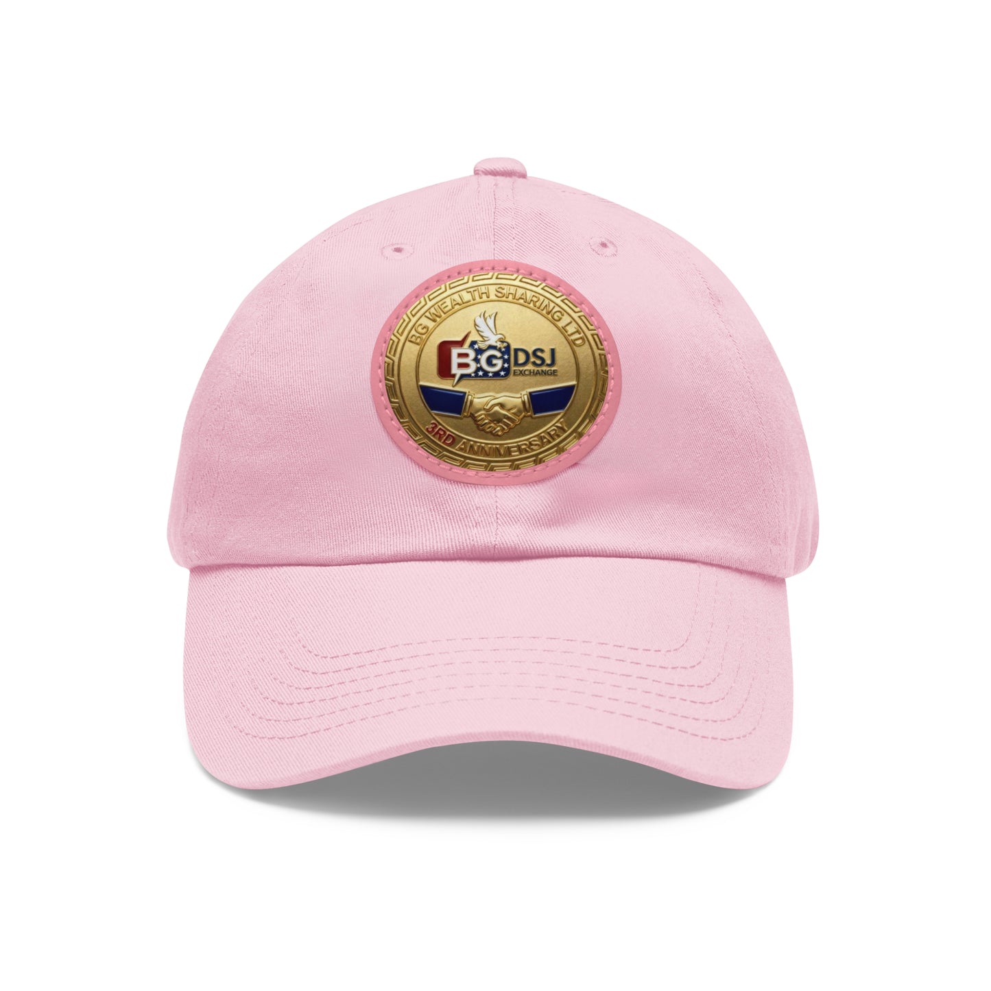 BG Wealth Sharing - 3 Year anniversary badge - Leather patch = dad hat