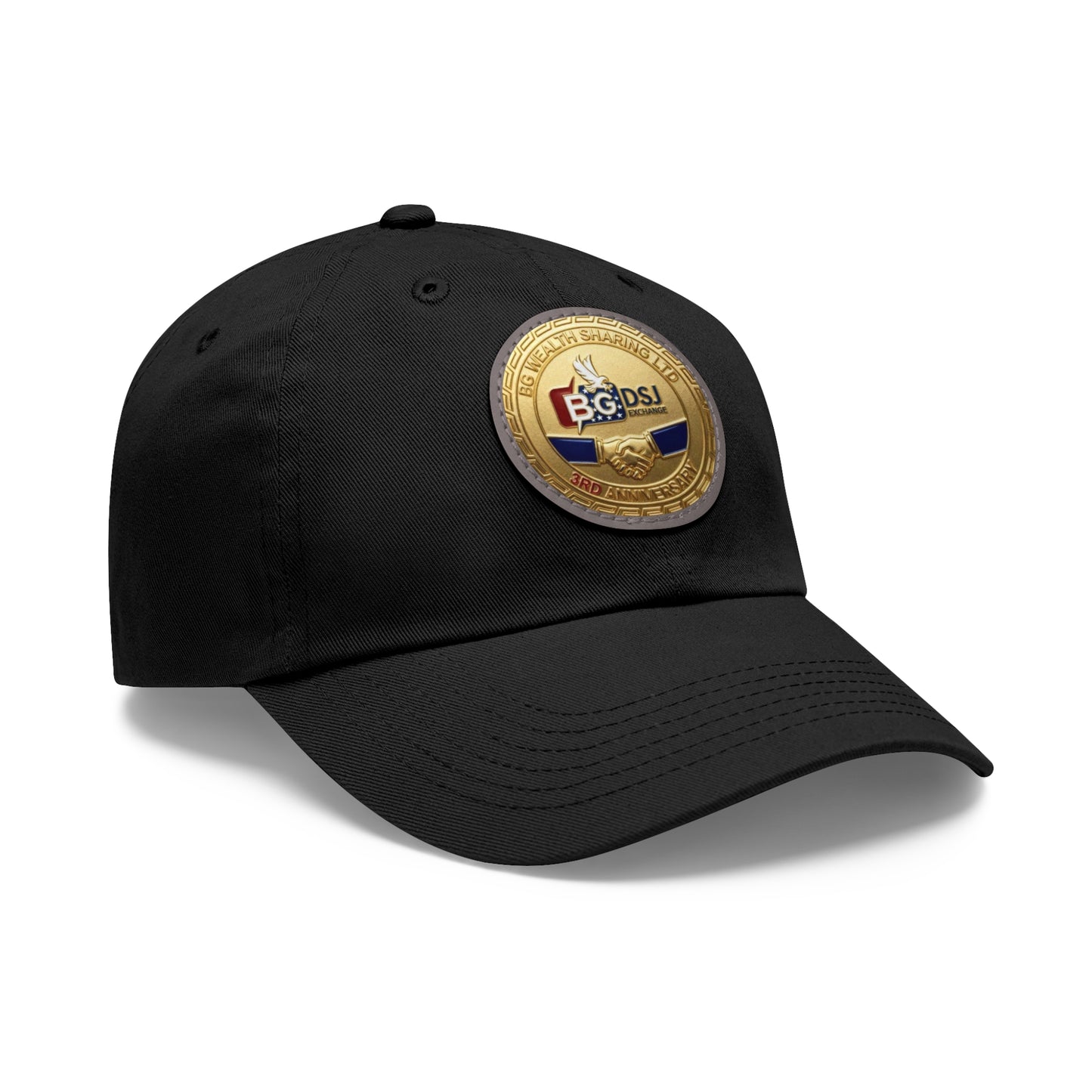 BG Wealth Sharing - 3 Year anniversary badge - Leather patch = dad hat