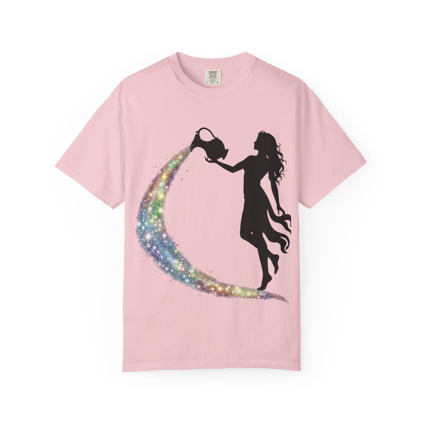 Aquarius Unisex T-shirt - Rainbow Flame Pride Design