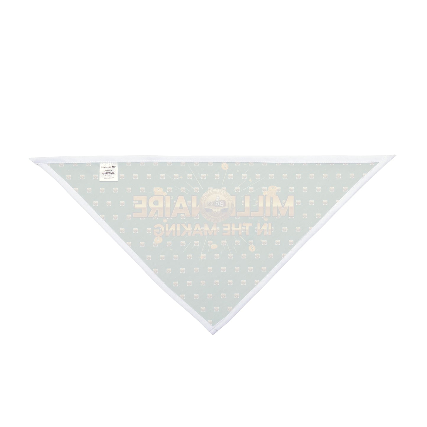 BG Wealth Shairng Pet Bandana: Millionaire in the Making, Dog Accessory, Pet Apparel