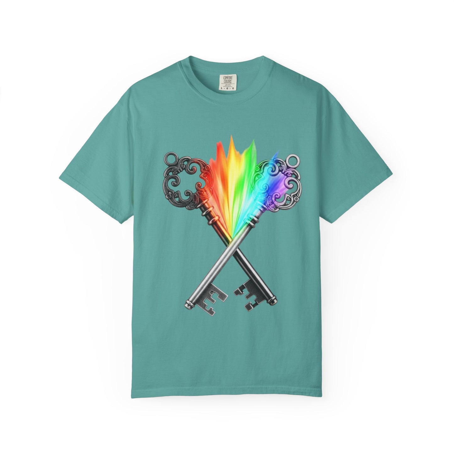 Gemini Unisex T-shirt - Rainbow Flame Pride Design