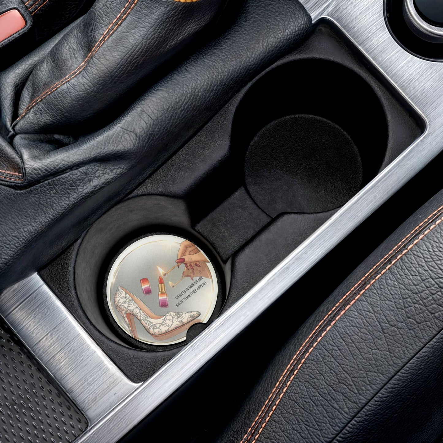 Objects in Mirror - Pride - Soapstone Car Coaster