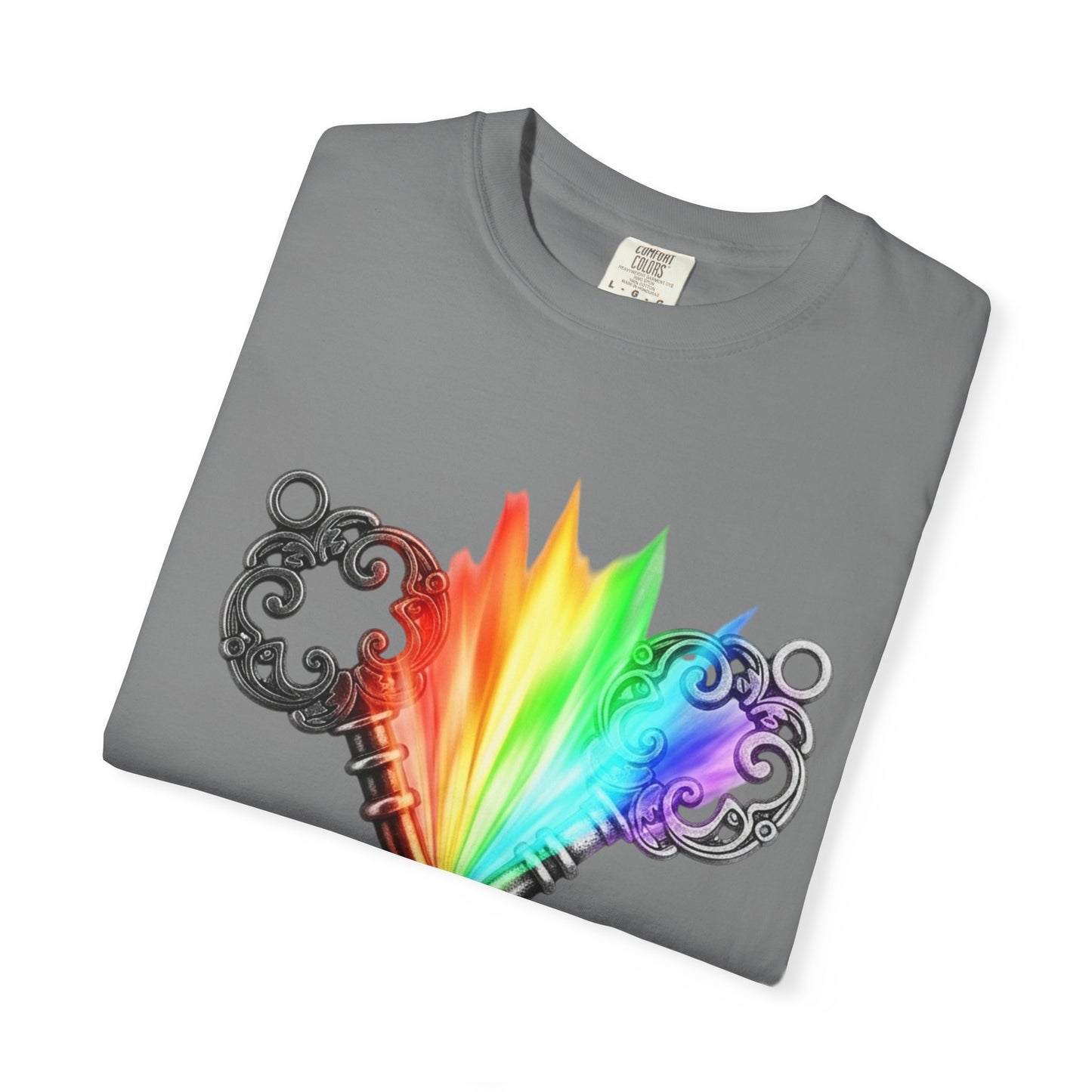 Gemini Unisex T-shirt - Rainbow Flame Pride Design