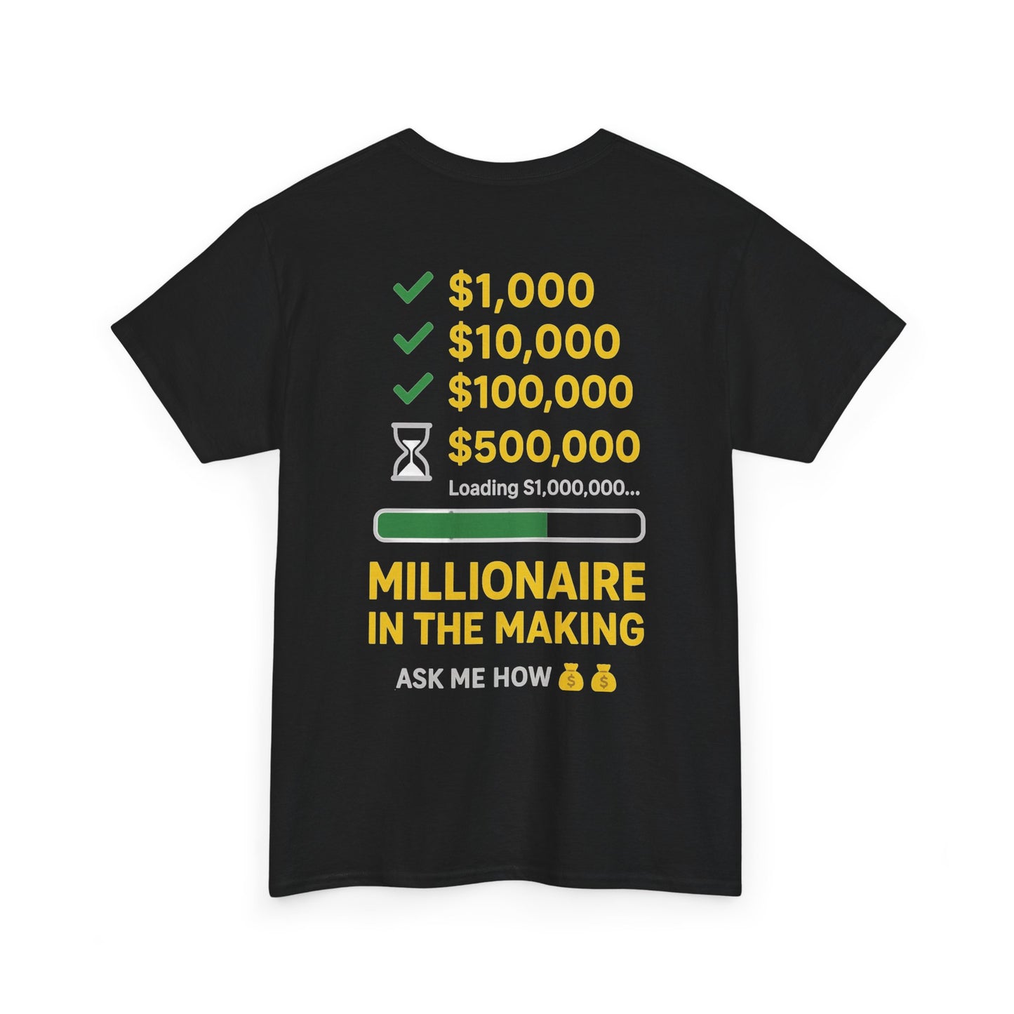 Millionaire checklist tee shirt