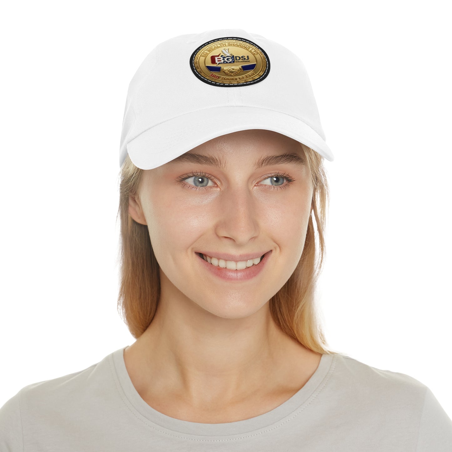 BG Wealth Sharing - 3 Year anniversary badge - Leather patch = dad hat