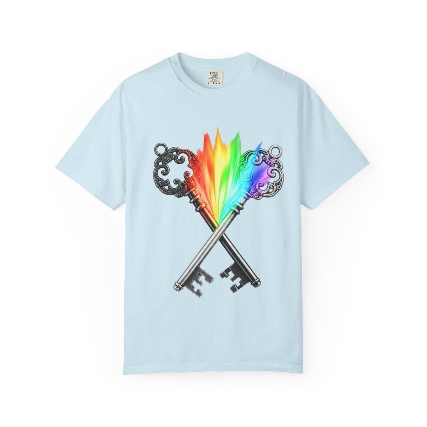 Gemini Unisex T-shirt - Rainbow Flame Pride Design