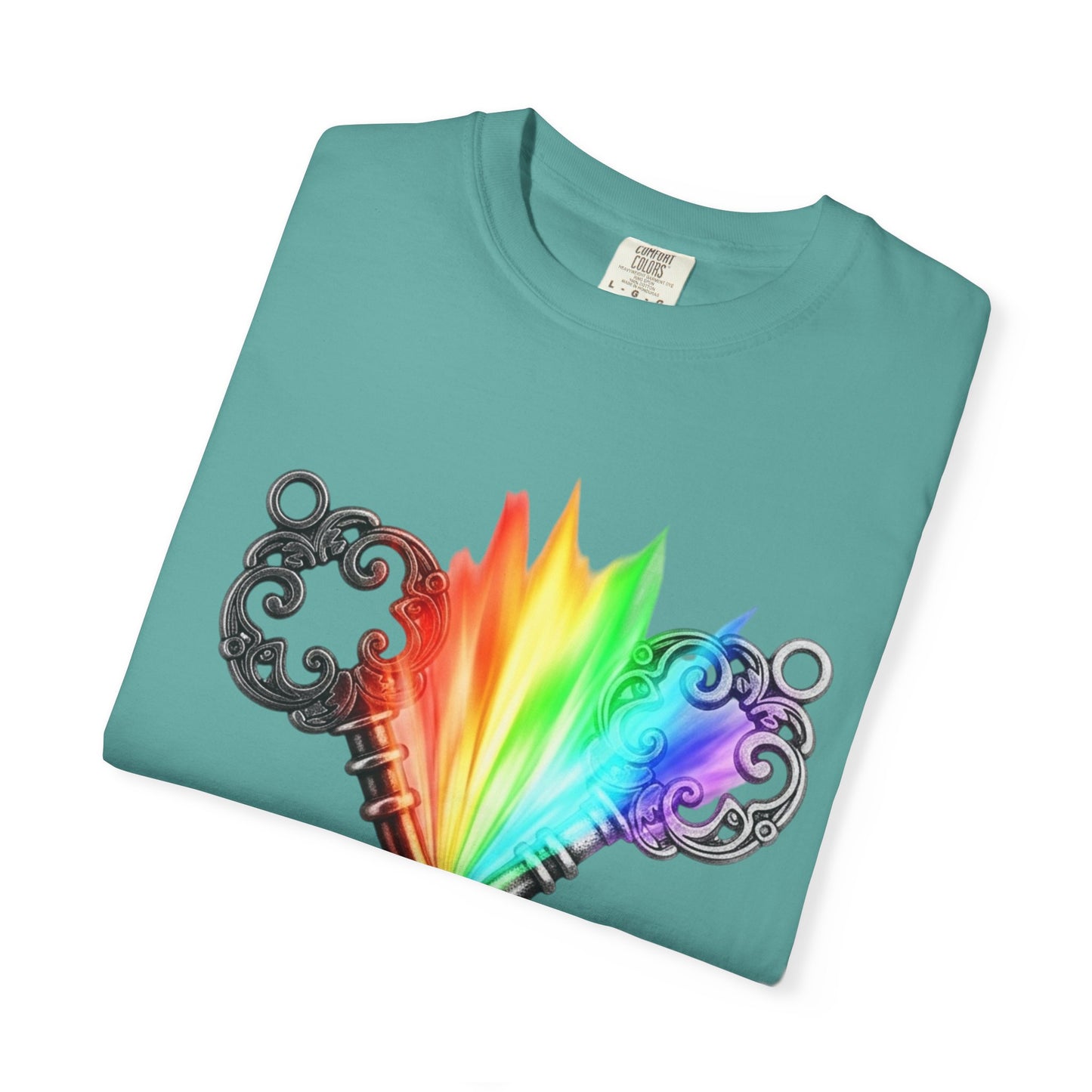Gemini Unisex T-shirt - Rainbow Flame Pride Design