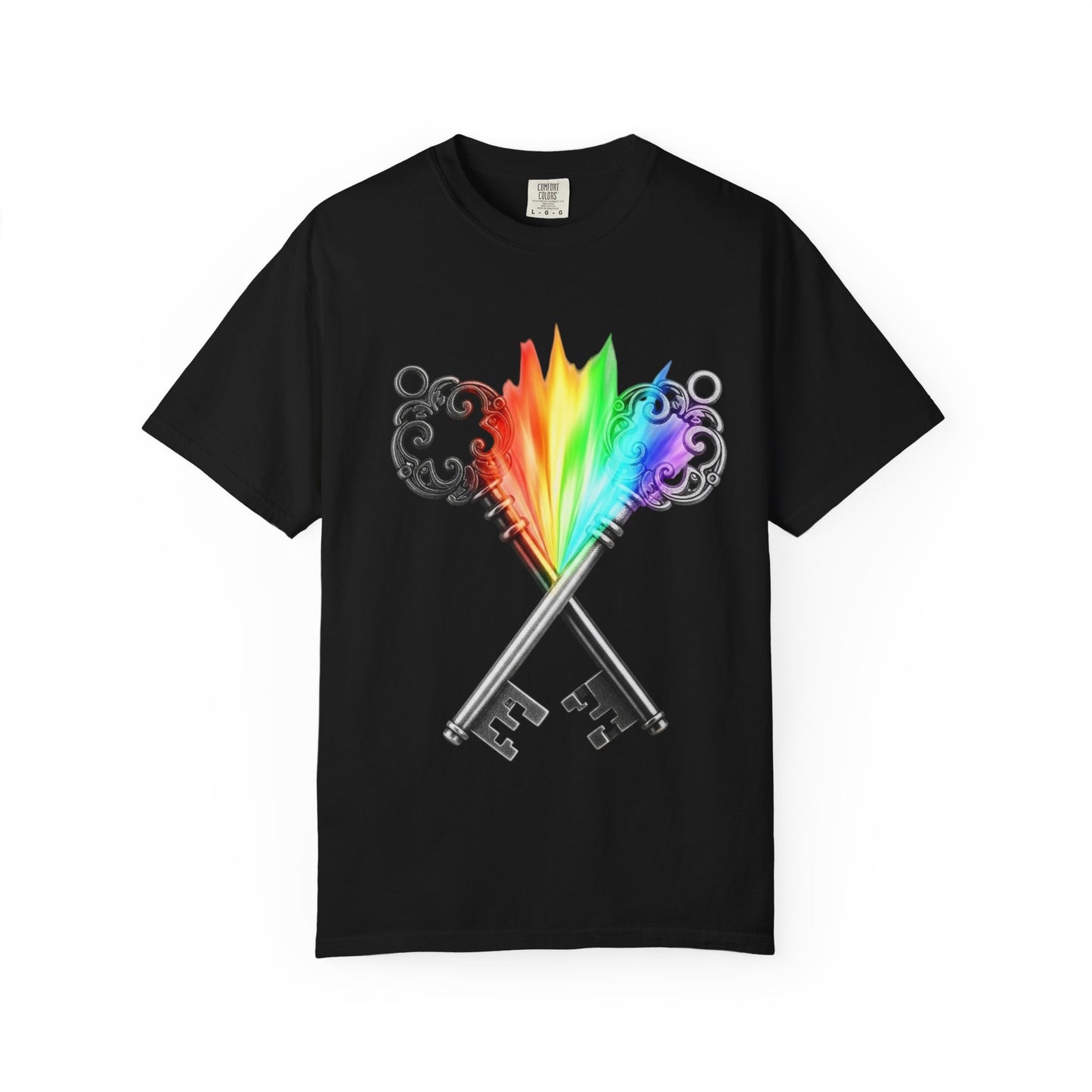 Gemini Unisex T-shirt - Rainbow Flame Pride Design