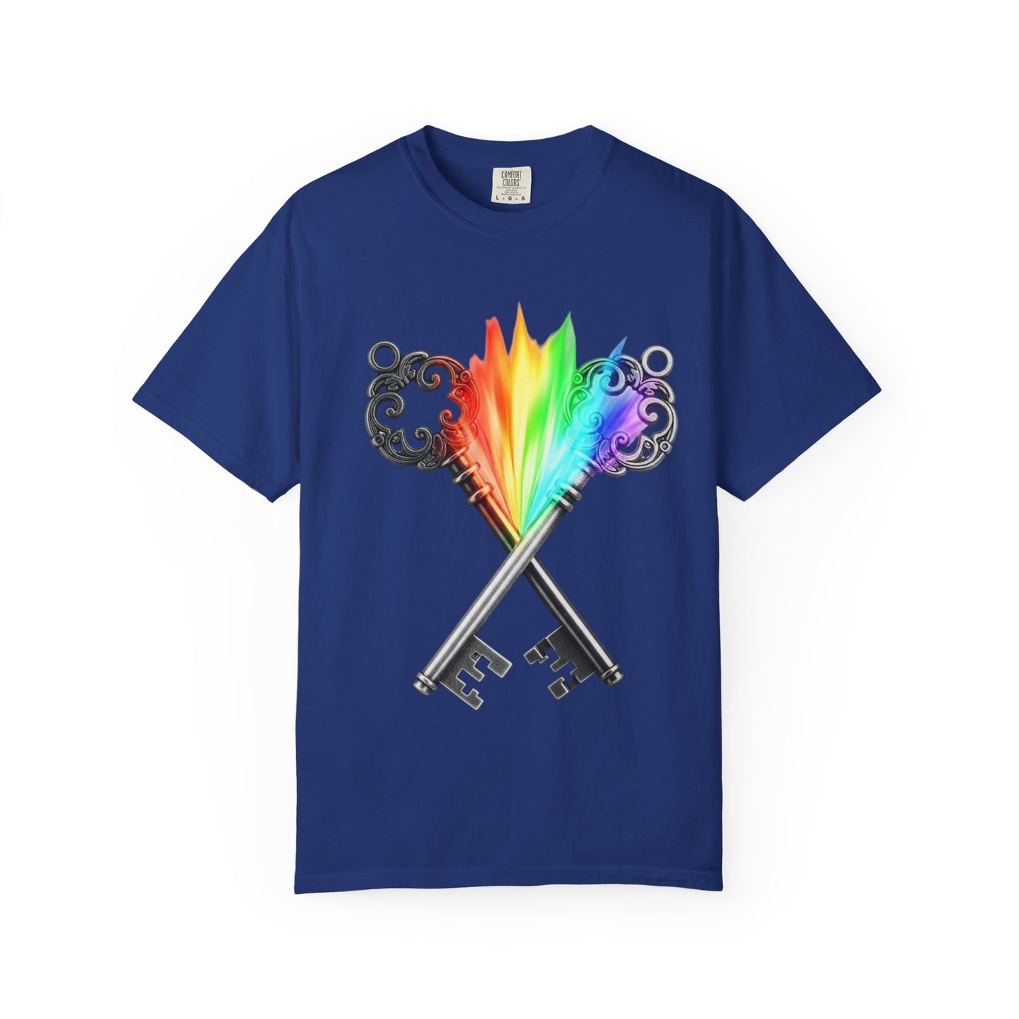 Gemini Unisex T-shirt - Rainbow Flame Pride Design