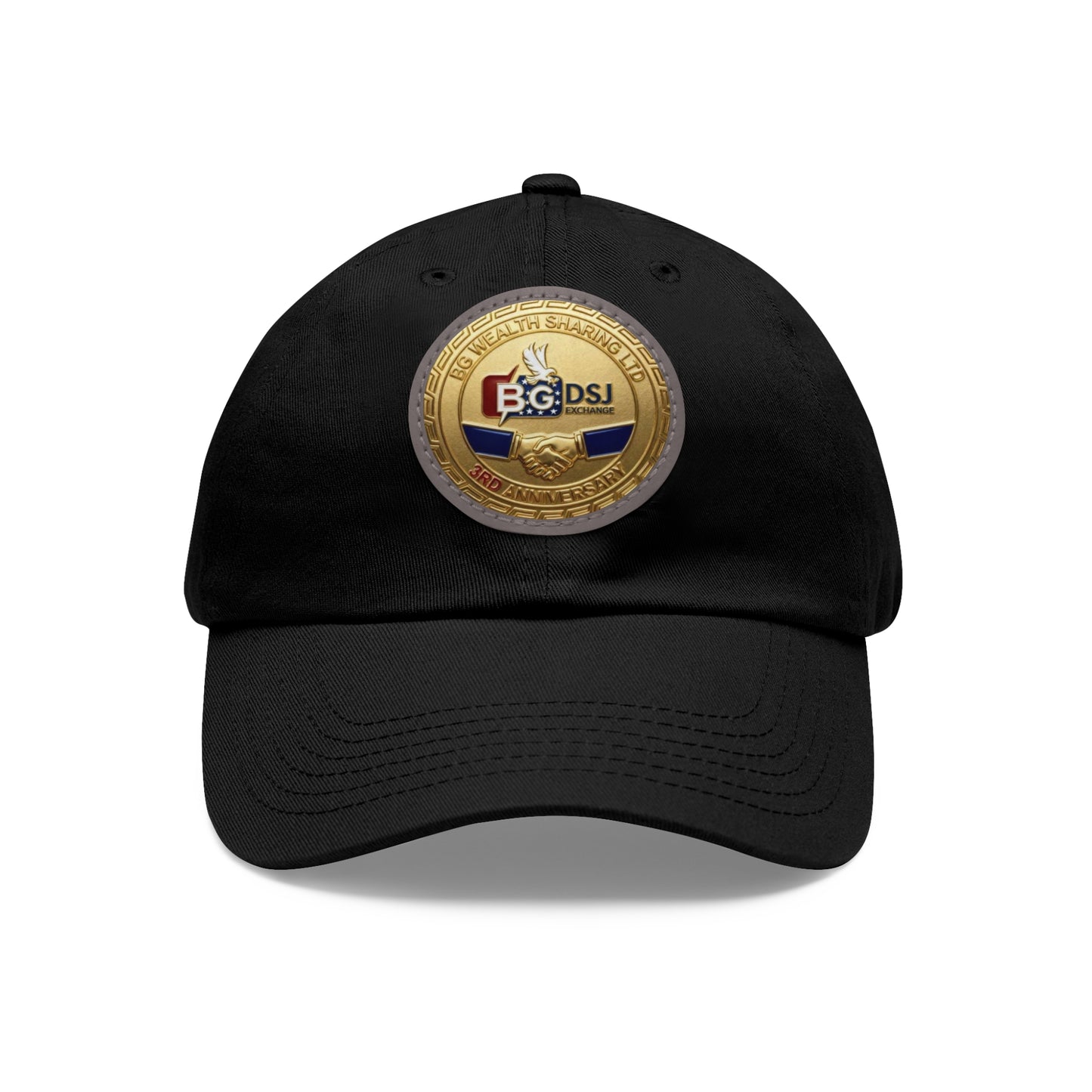 BG Wealth Sharing - 3 Year anniversary badge - Leather patch = dad hat