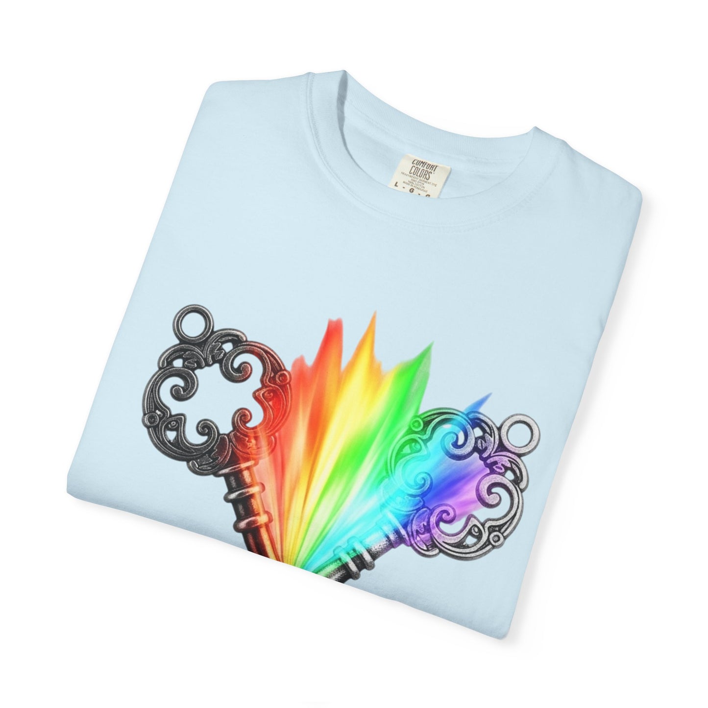 Gemini Unisex T-shirt - Rainbow Flame Pride Design