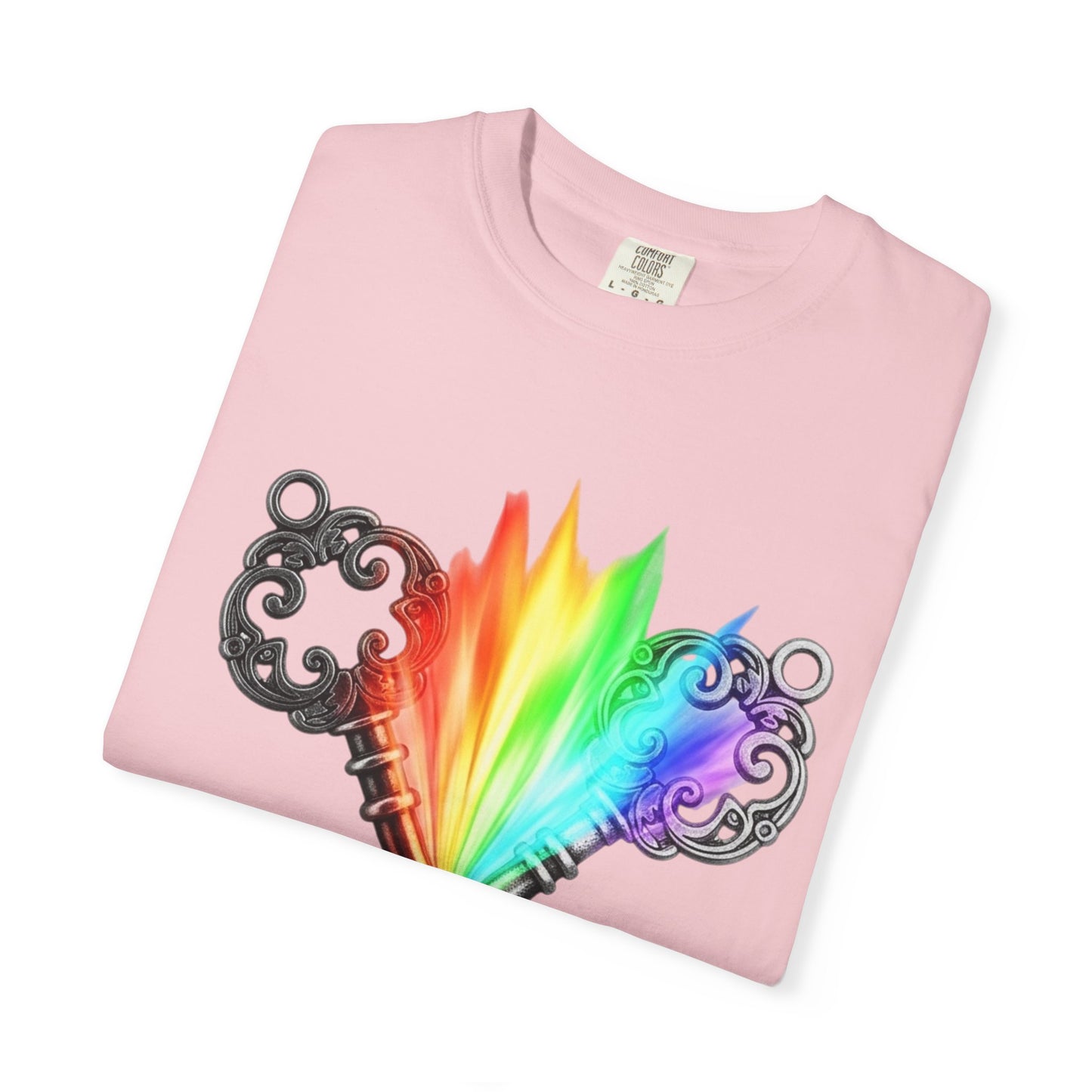 Gemini Unisex T-shirt - Rainbow Flame Pride Design
