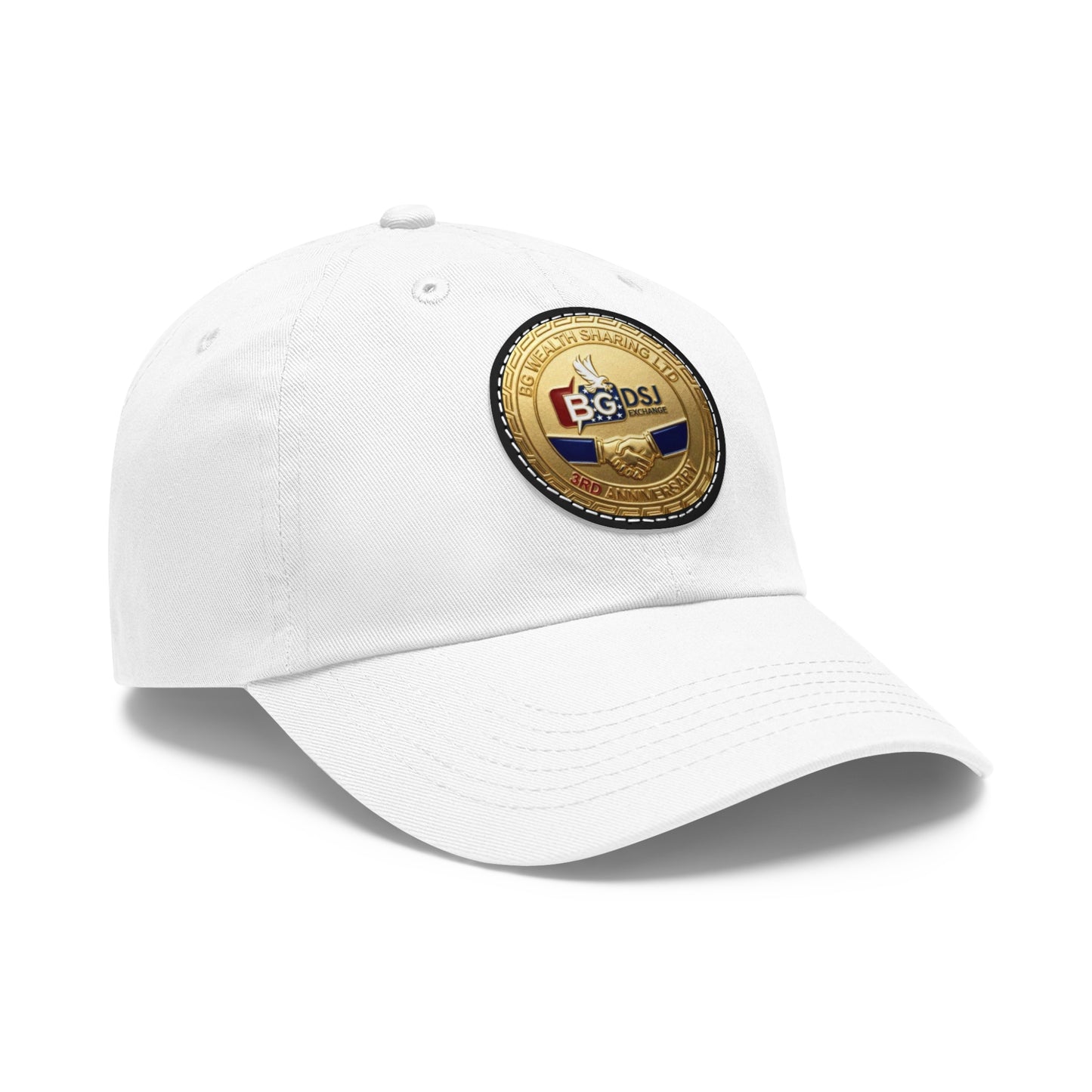 BG Wealth Sharing - 3 Year anniversary badge - Leather patch = dad hat