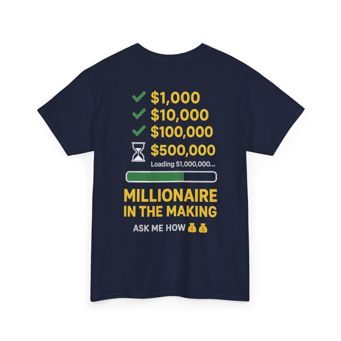 Millionaire checklist tee shirt