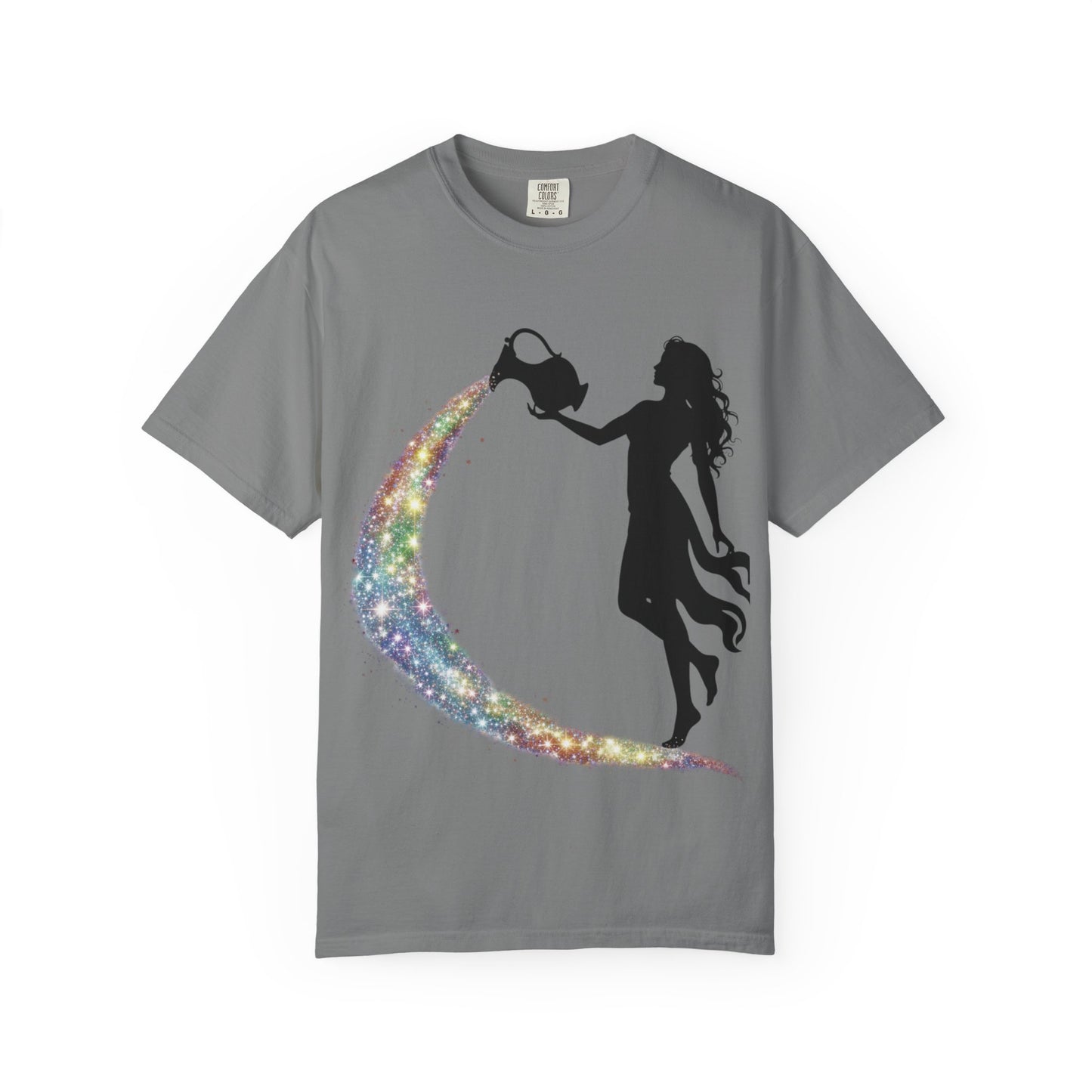 Aquarius Unisex T-shirt - Rainbow Flame Pride Design