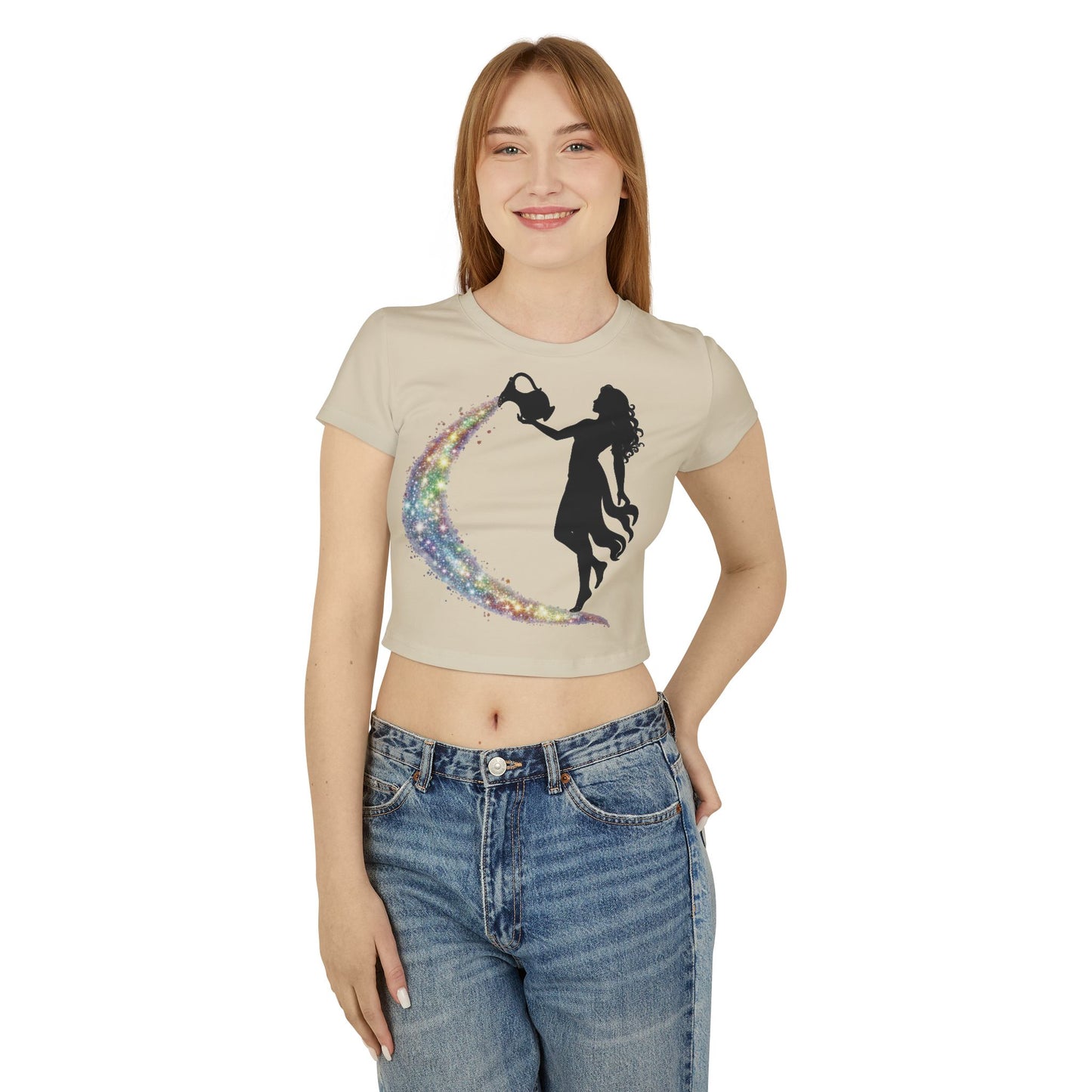 Crop Top - Aquarius Pride-Bearer Rainbow Stream Shirt