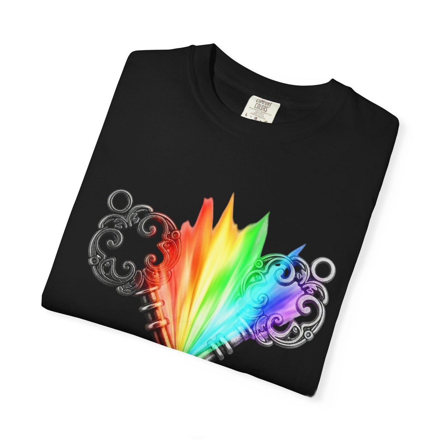Gemini Unisex T-shirt - Rainbow Flame Pride Design