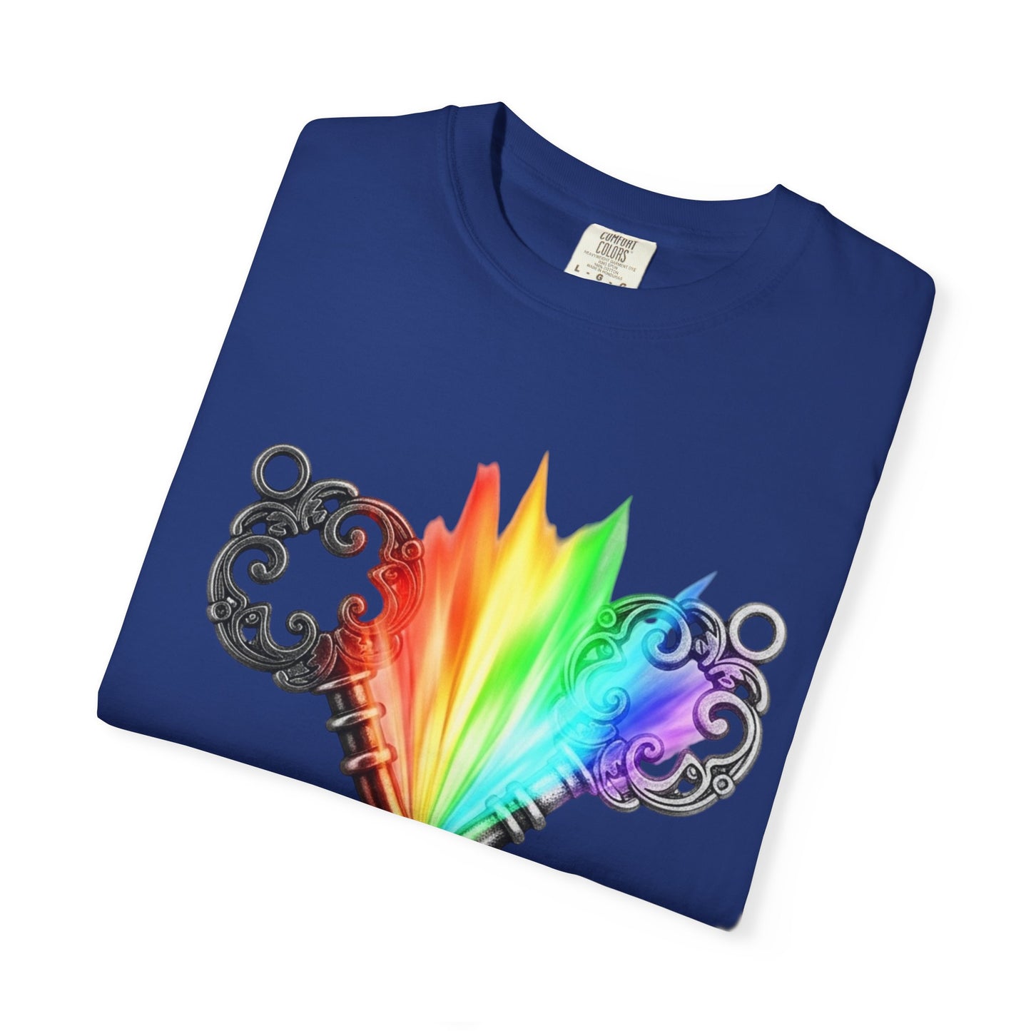 Gemini Unisex T-shirt - Rainbow Flame Pride Design