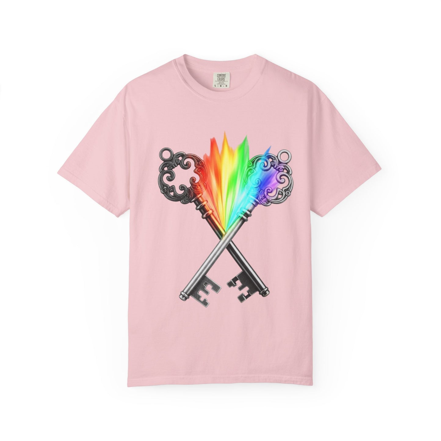 Gemini Unisex T-shirt - Rainbow Flame Pride Design