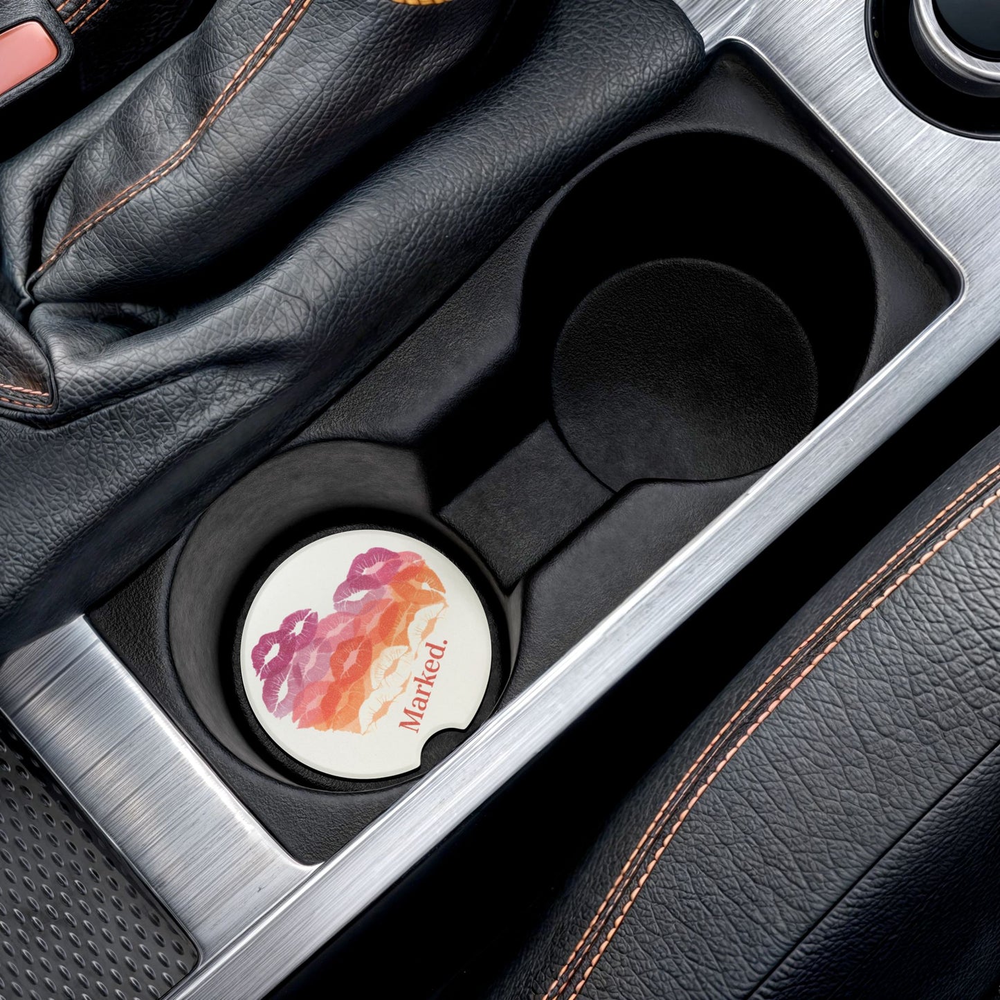 Marked - Pride - Lesbian flag - Soapstone Car Coaster