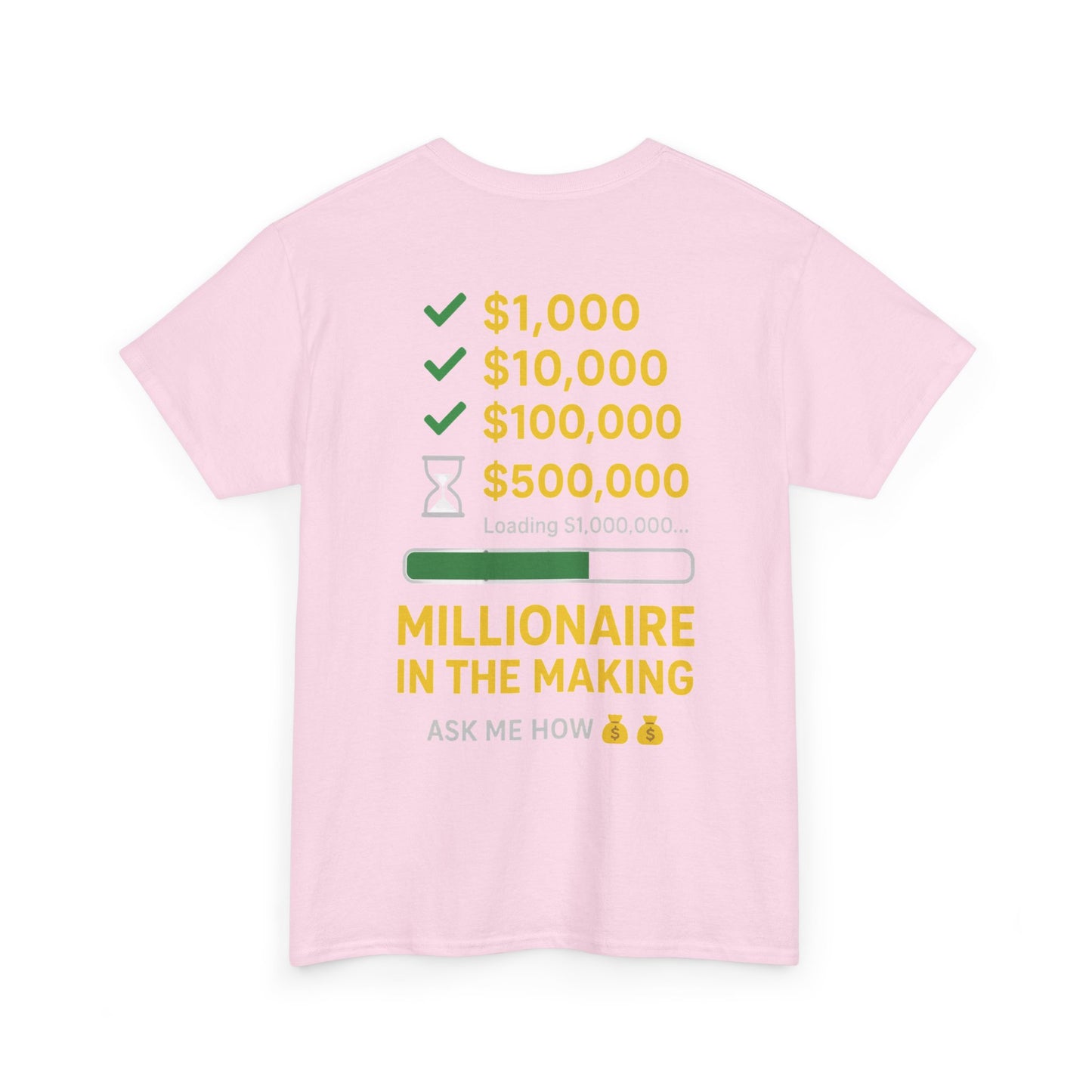 Millionaire checklist tee shirt