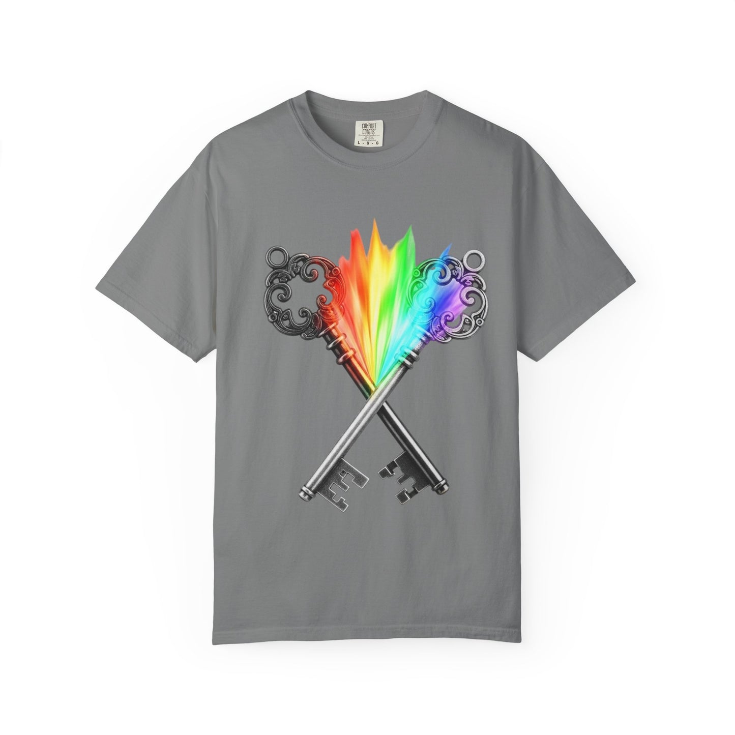 Gemini Unisex T-shirt - Rainbow Flame Pride Design