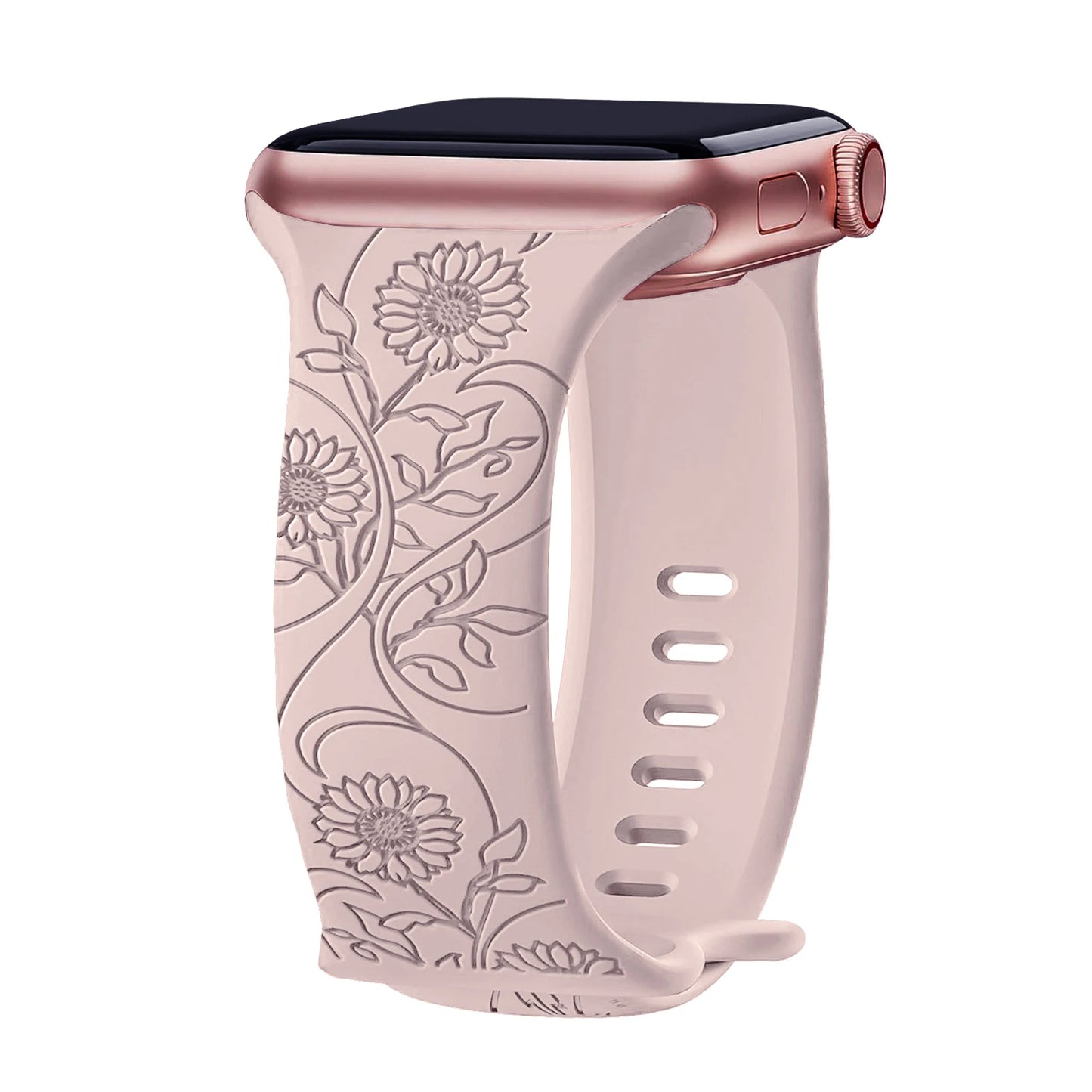 Floral Engraved Apple Watch band