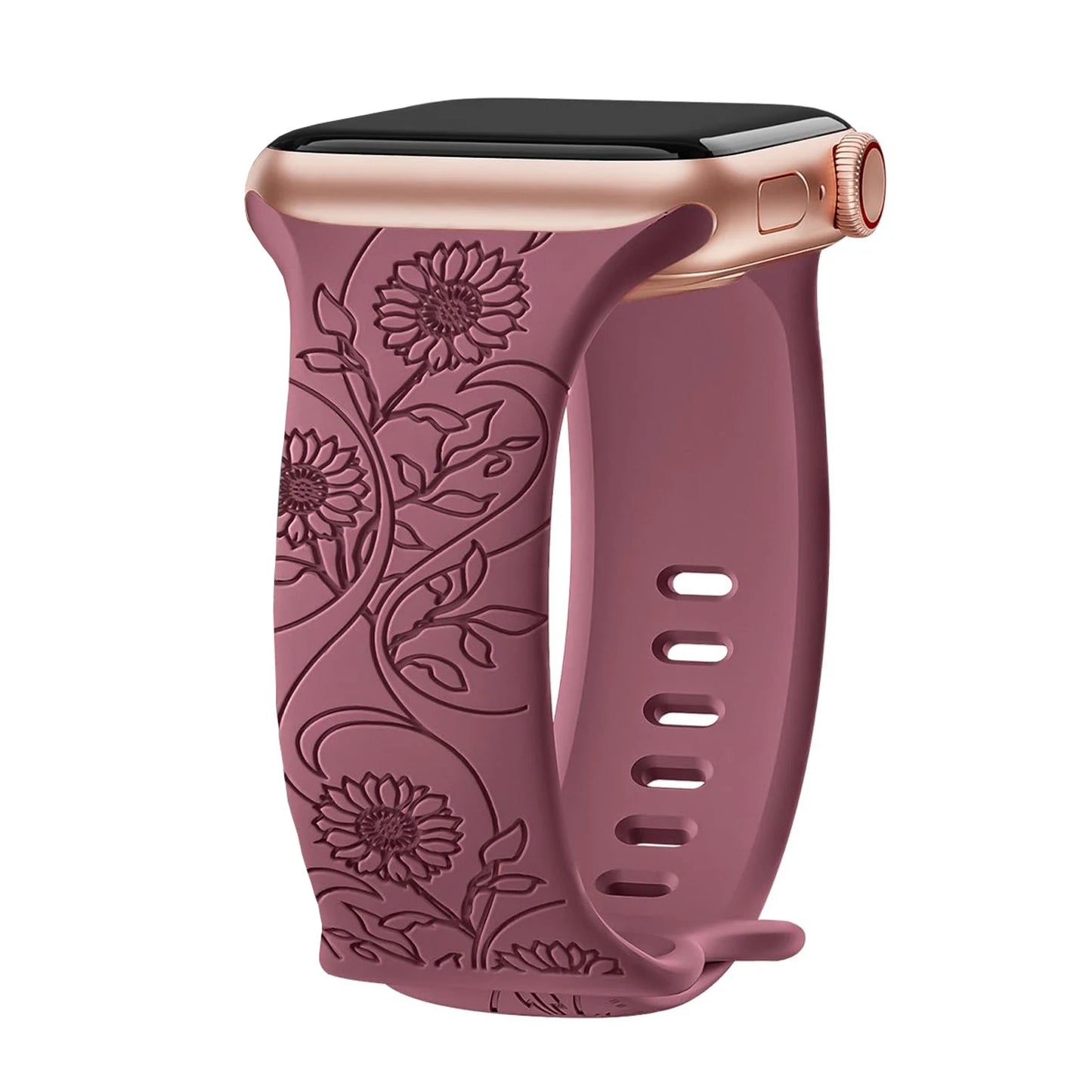 Floral Engraved Apple Watch band