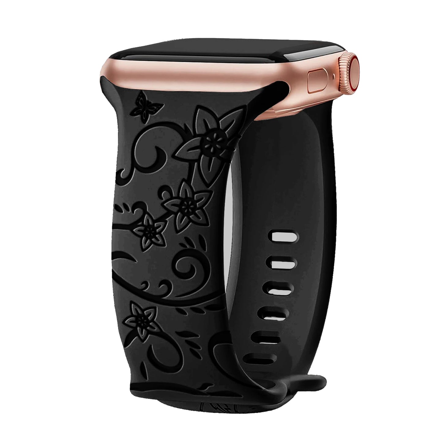 Floral Engraved Apple Watch band