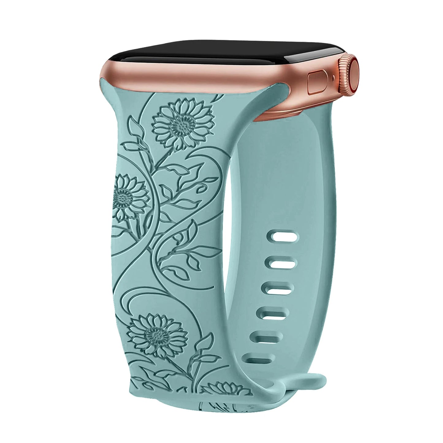 Floral Engraved Apple Watch band
