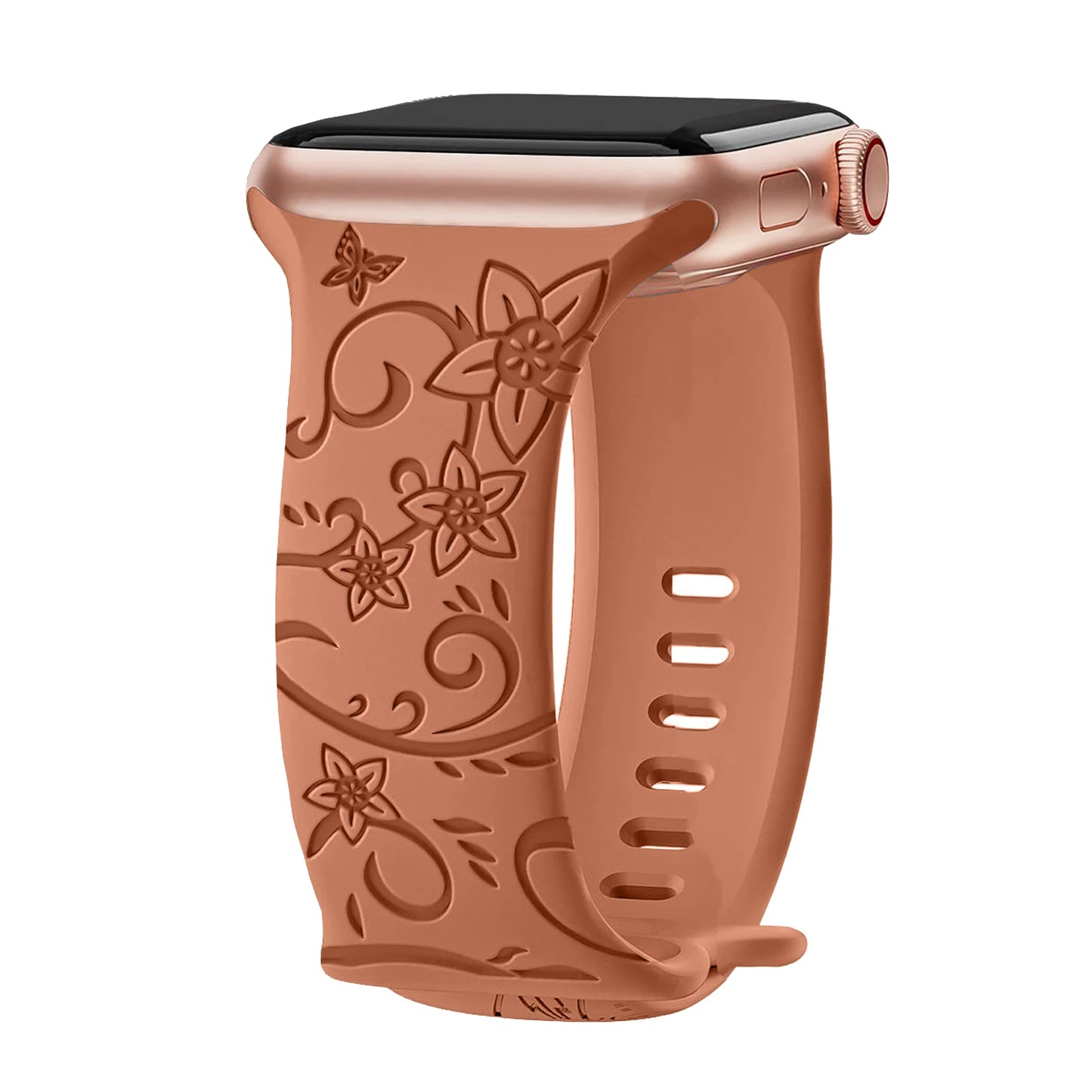 Floral Engraved Apple Watch band