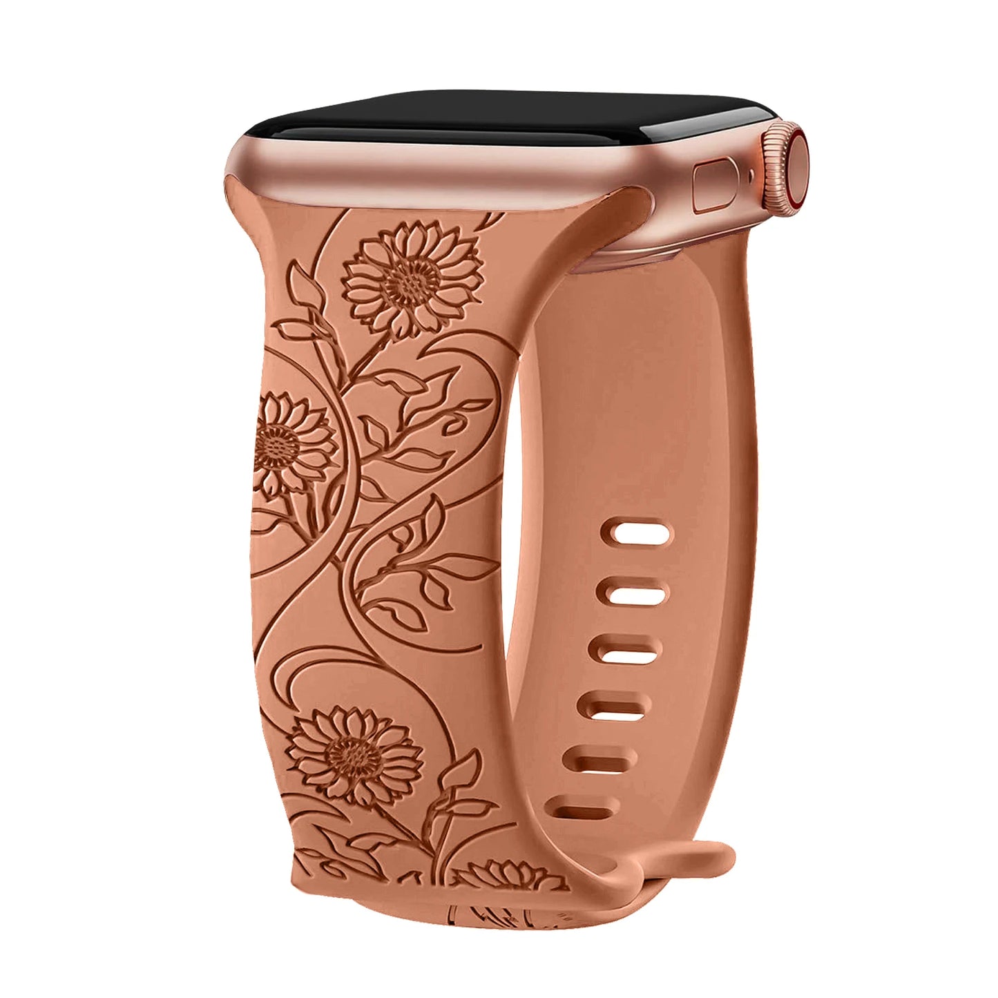 Floral Engraved Apple Watch band
