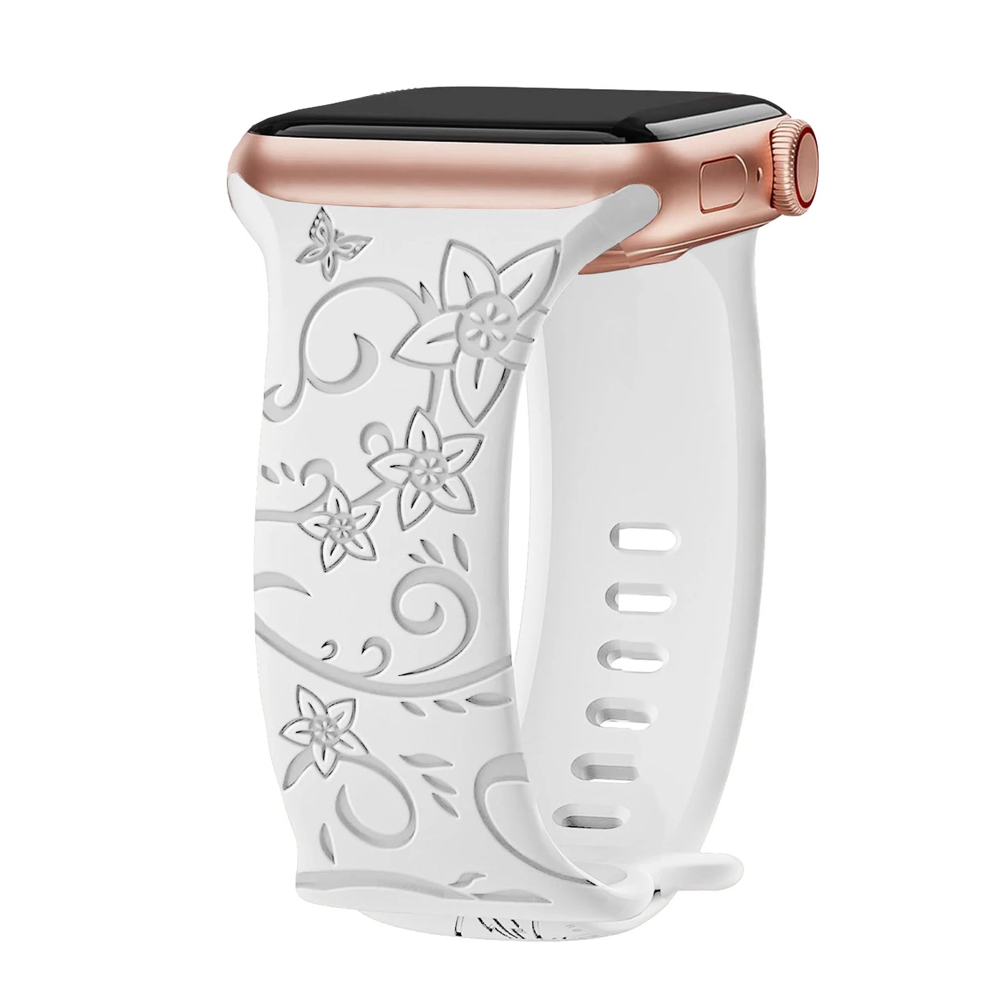 Floral Engraved Apple Watch band