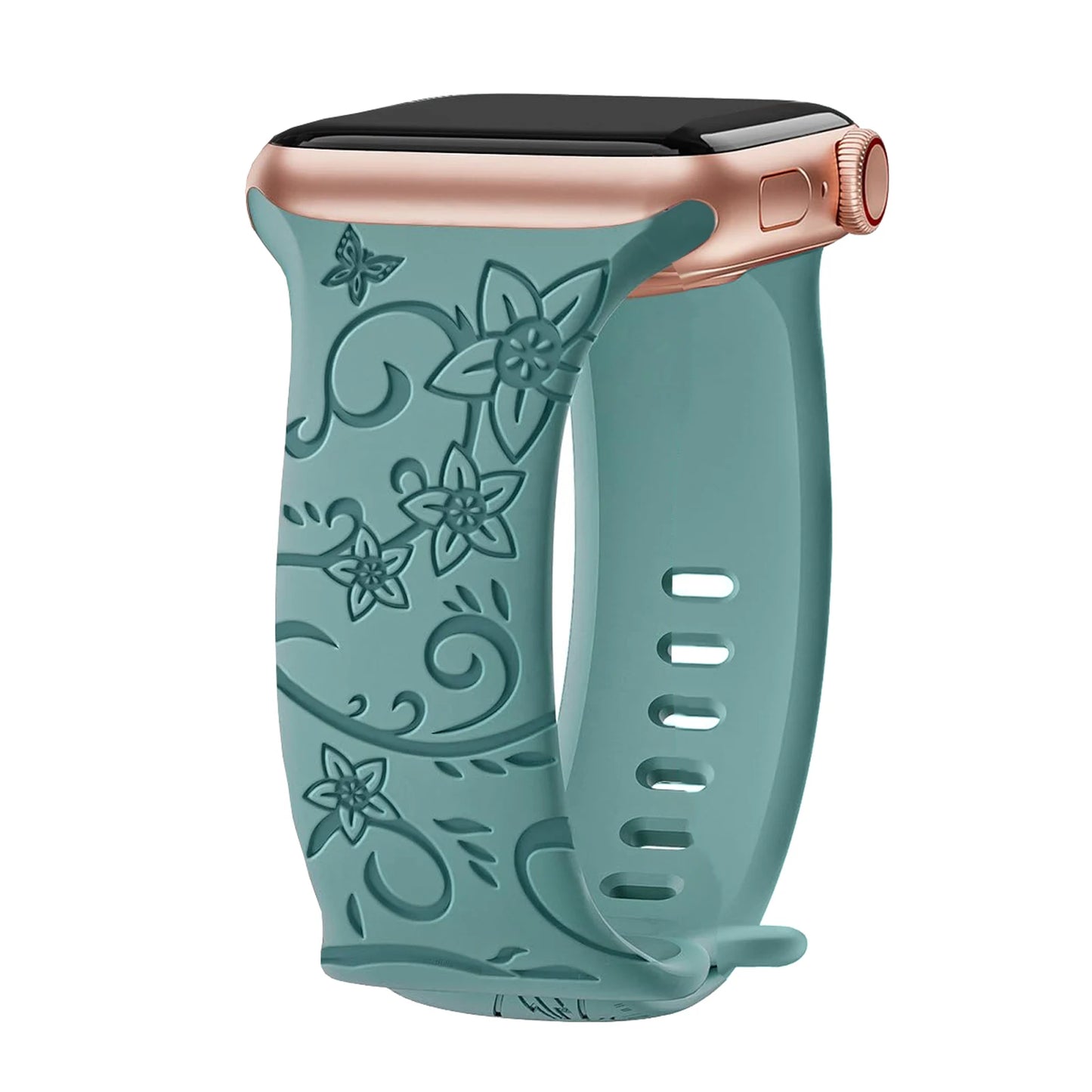 Floral Engraved Apple Watch band