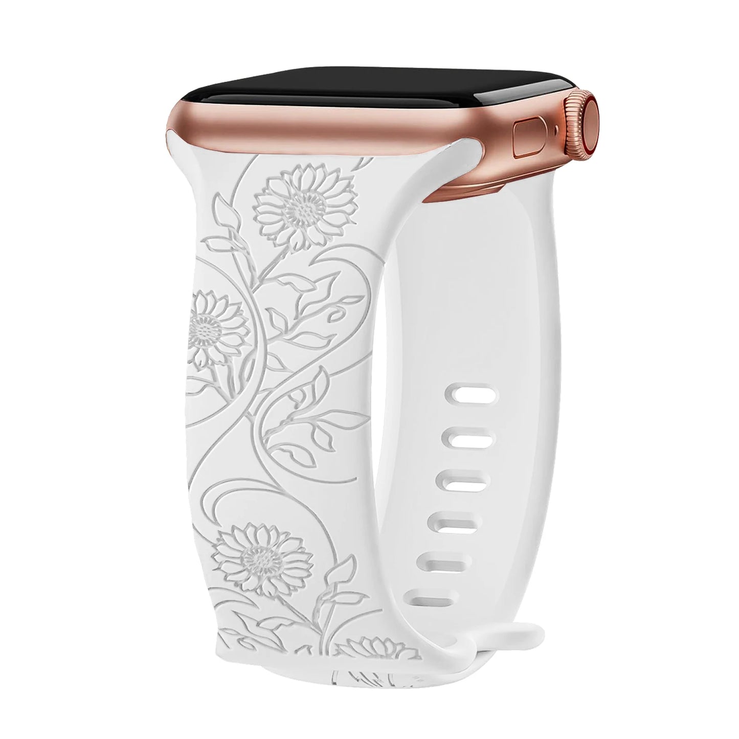 Floral Engraved Apple Watch band