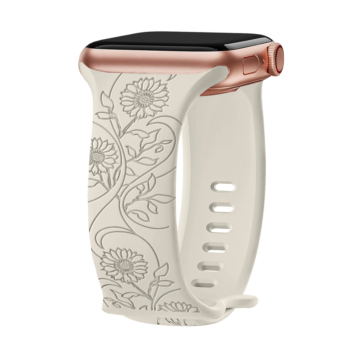 Floral Engraved Apple Watch band