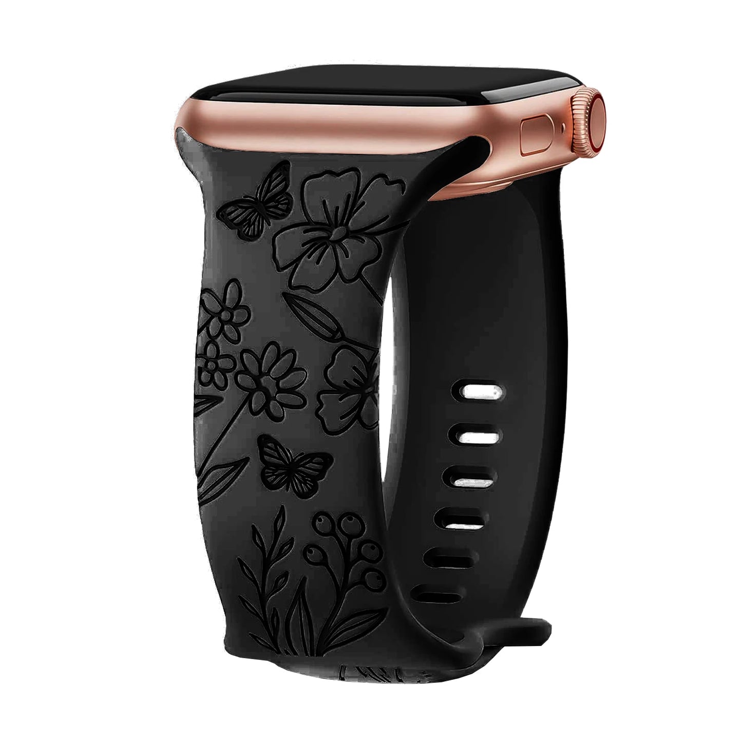 Floral Engraved Apple Watch band