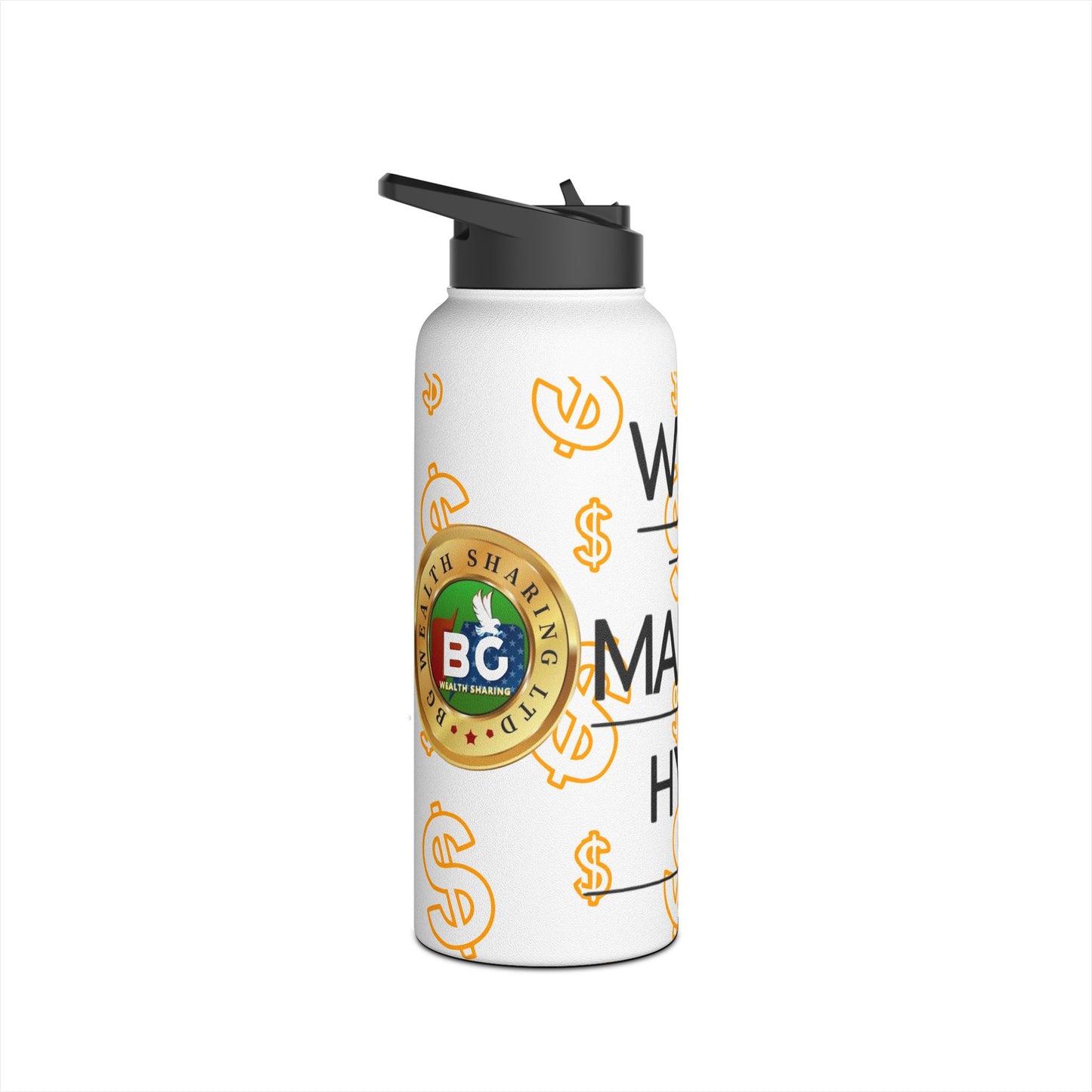 BG Wealth Stainless Steel Sports Bottle