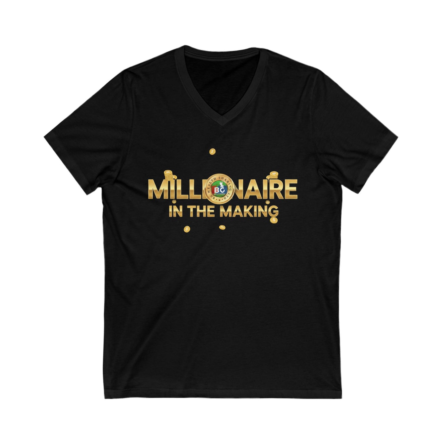 BG Wealth Sharing Investments Millionaire V-Neck Tee