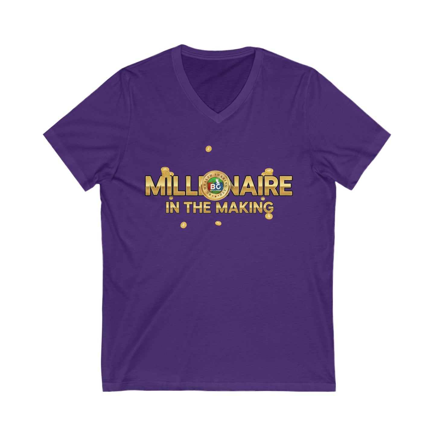 BG Wealth Sharing Investments Millionaire V-Neck Tee