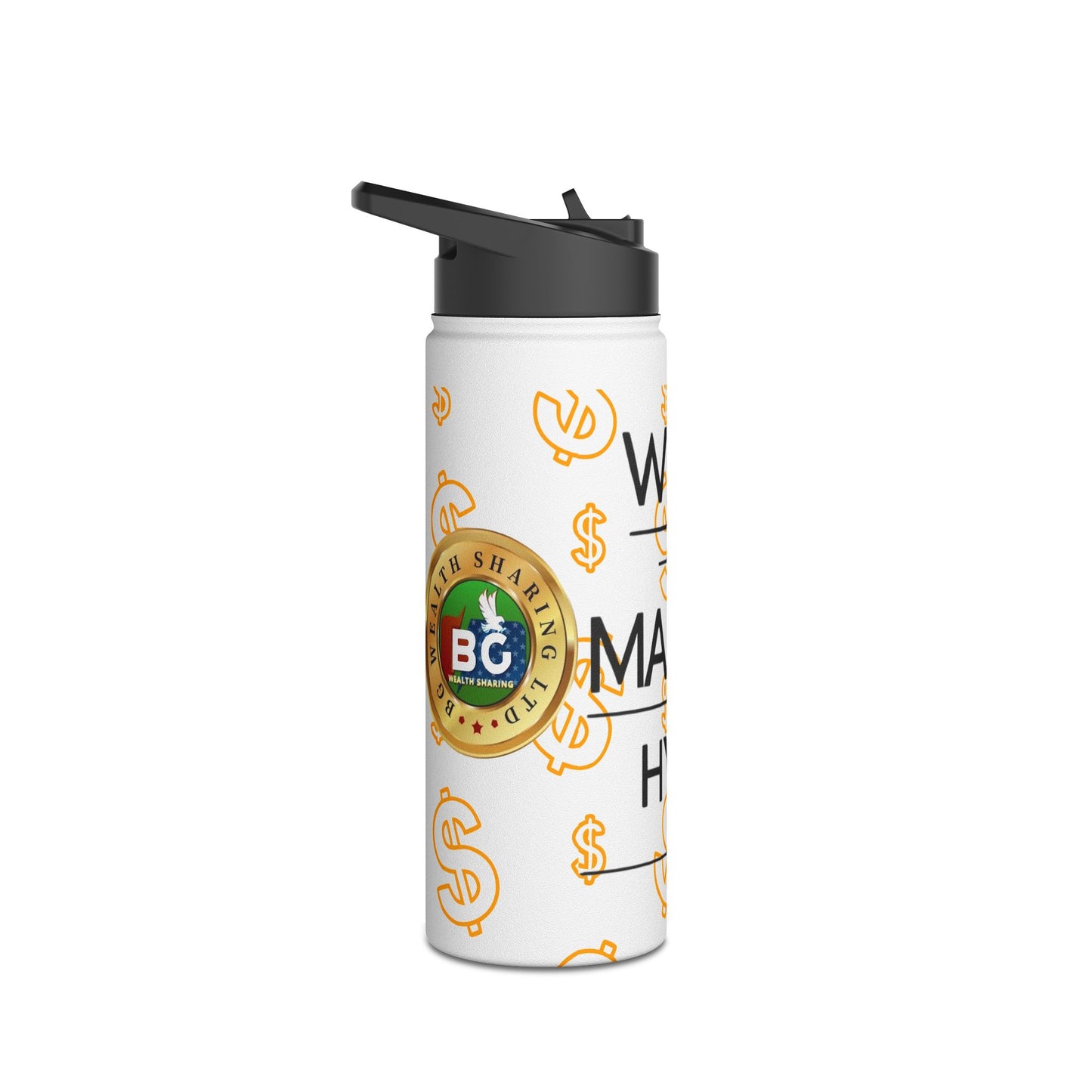 BG Wealth Stainless Steel Sports Bottle