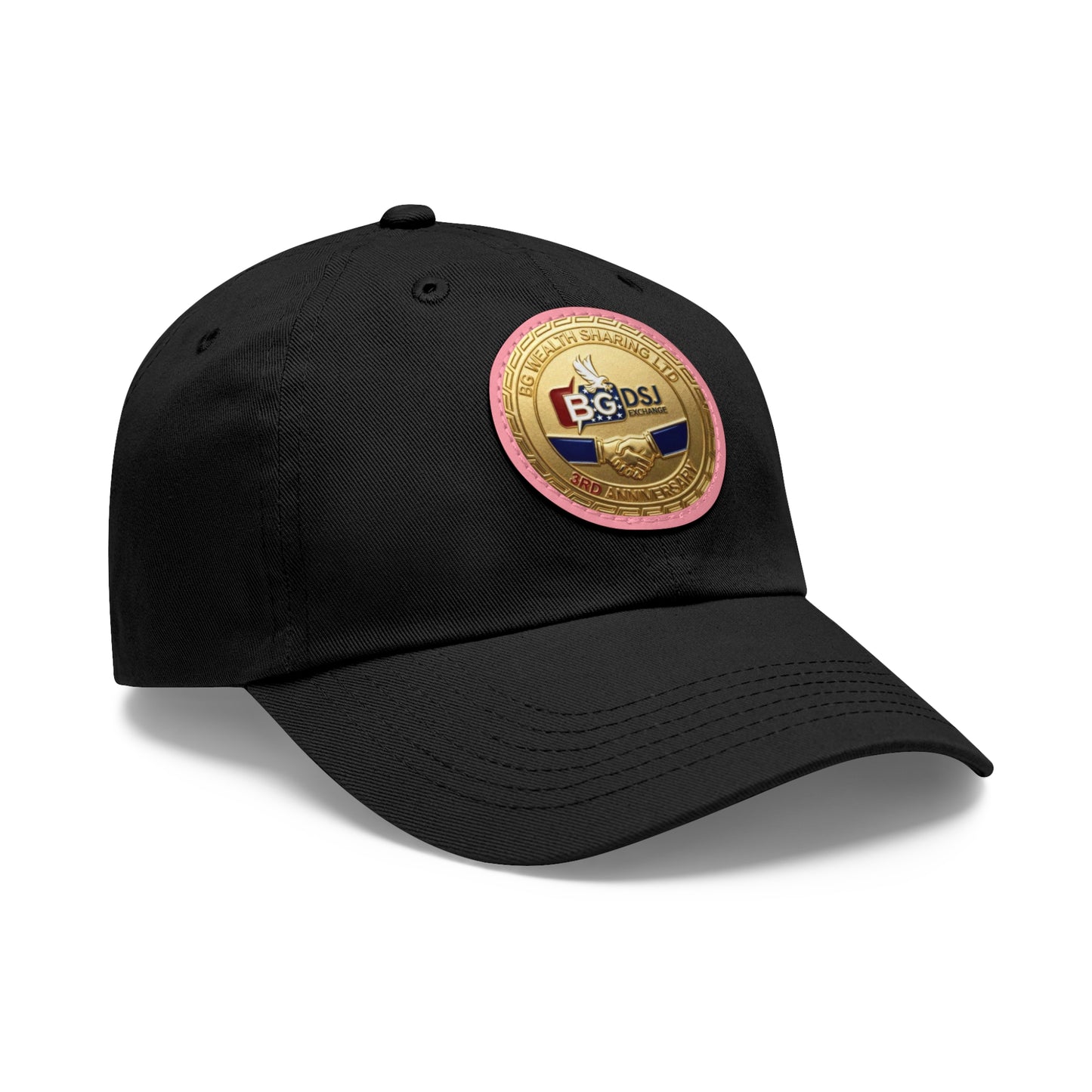BG Wealth Sharing - 3 Year anniversary badge - Leather patch = dad hat