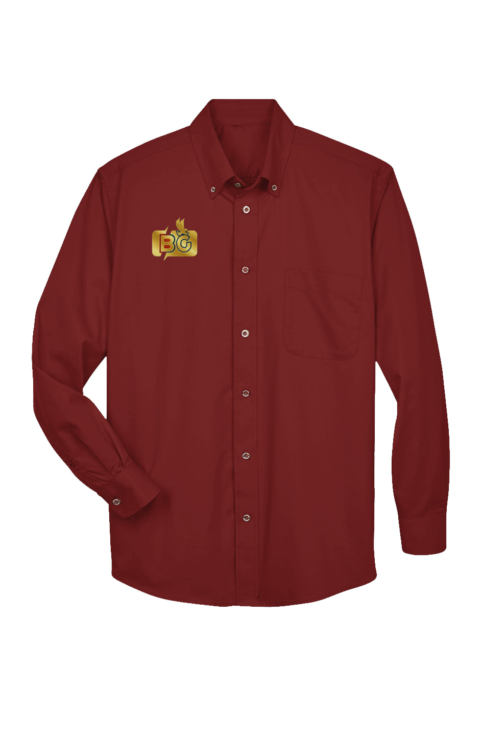 BG Gold Mens Long-Sleeve Collar 