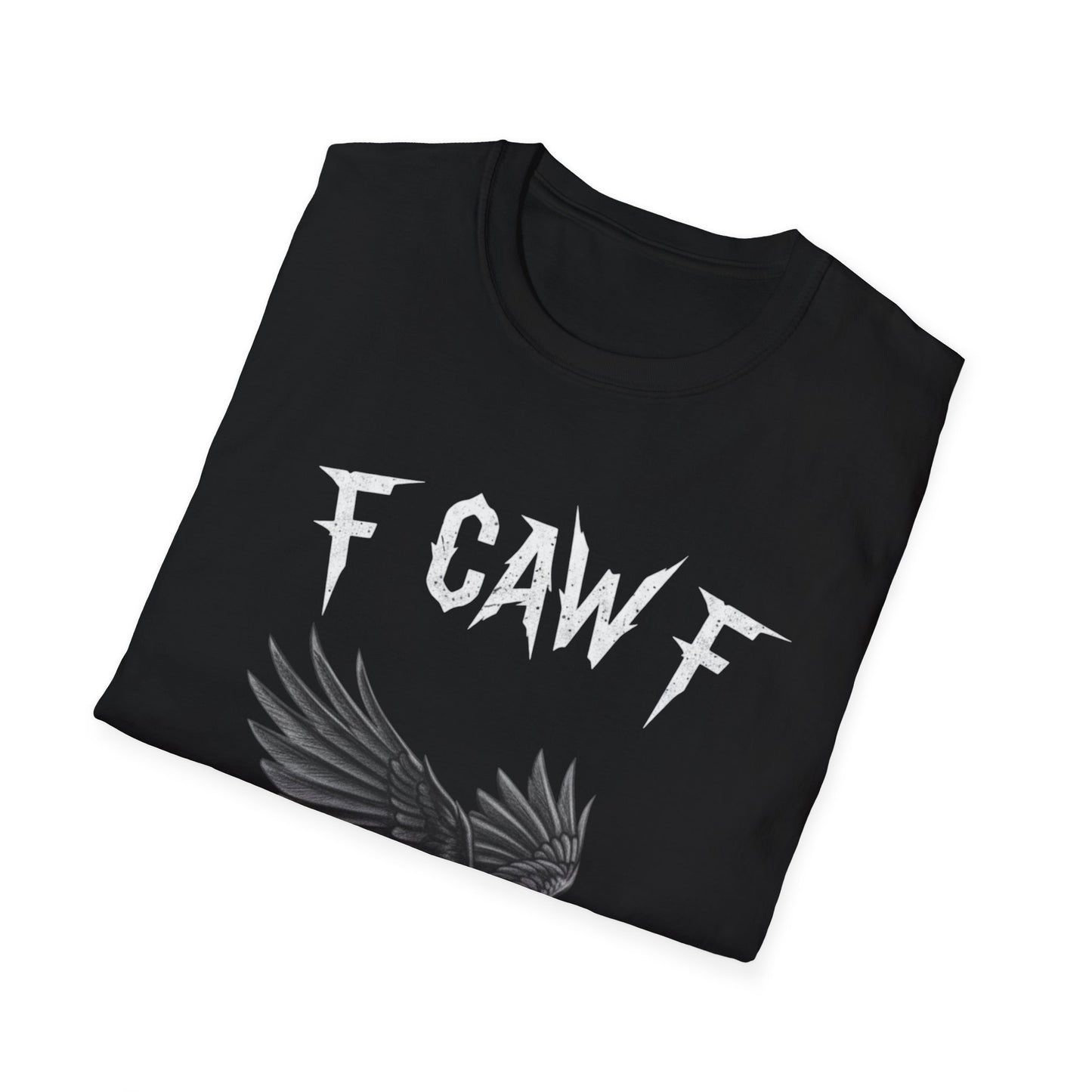 Edgy Crow Graphic T-Shirt - Unisex Softstyle Tee