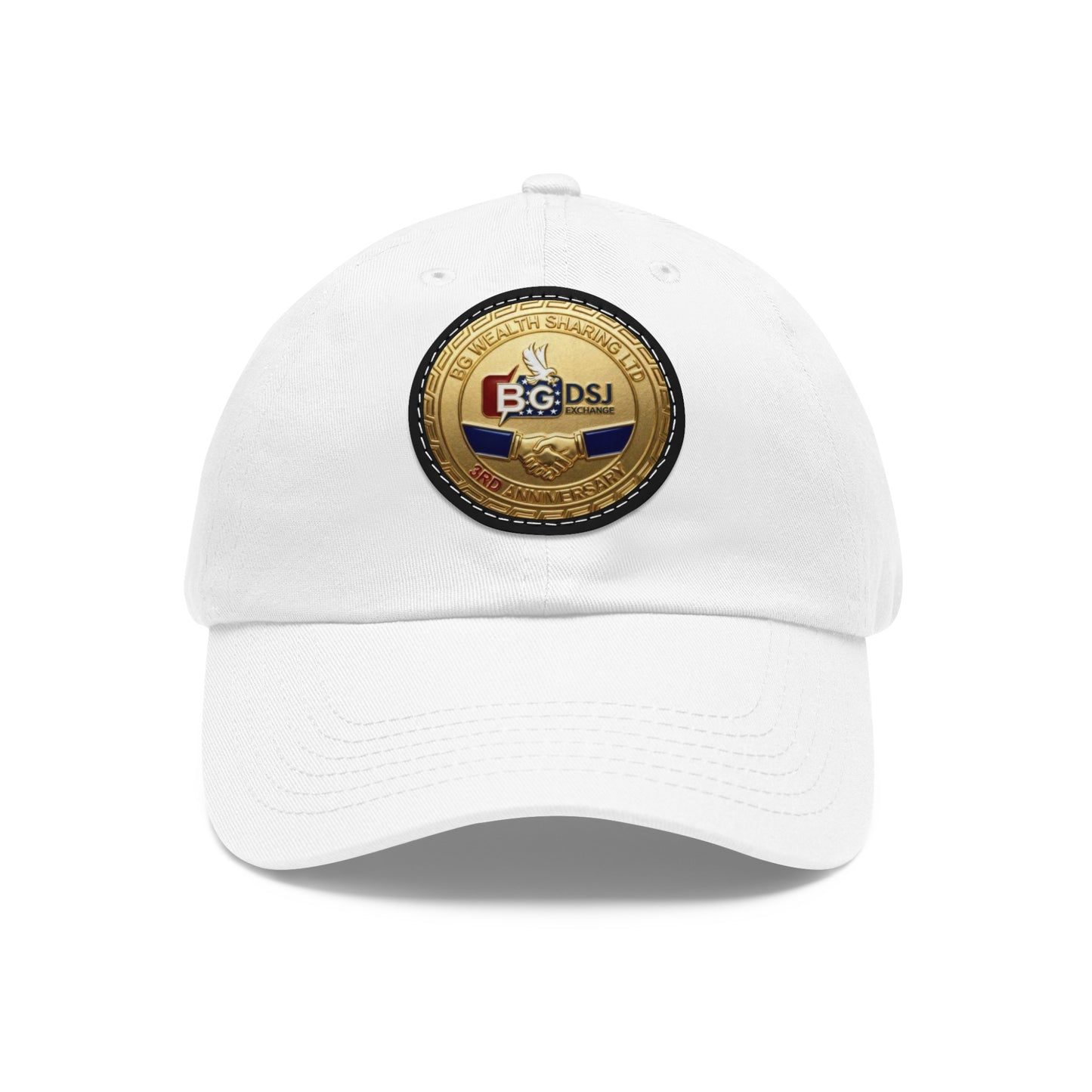 BG Wealth Sharing - 3 Year anniversary badge - Leather patch = dad hat