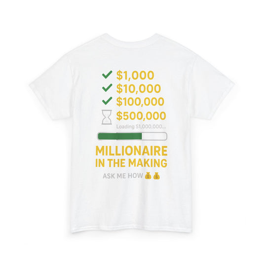 Millionaire checklist tee shirt