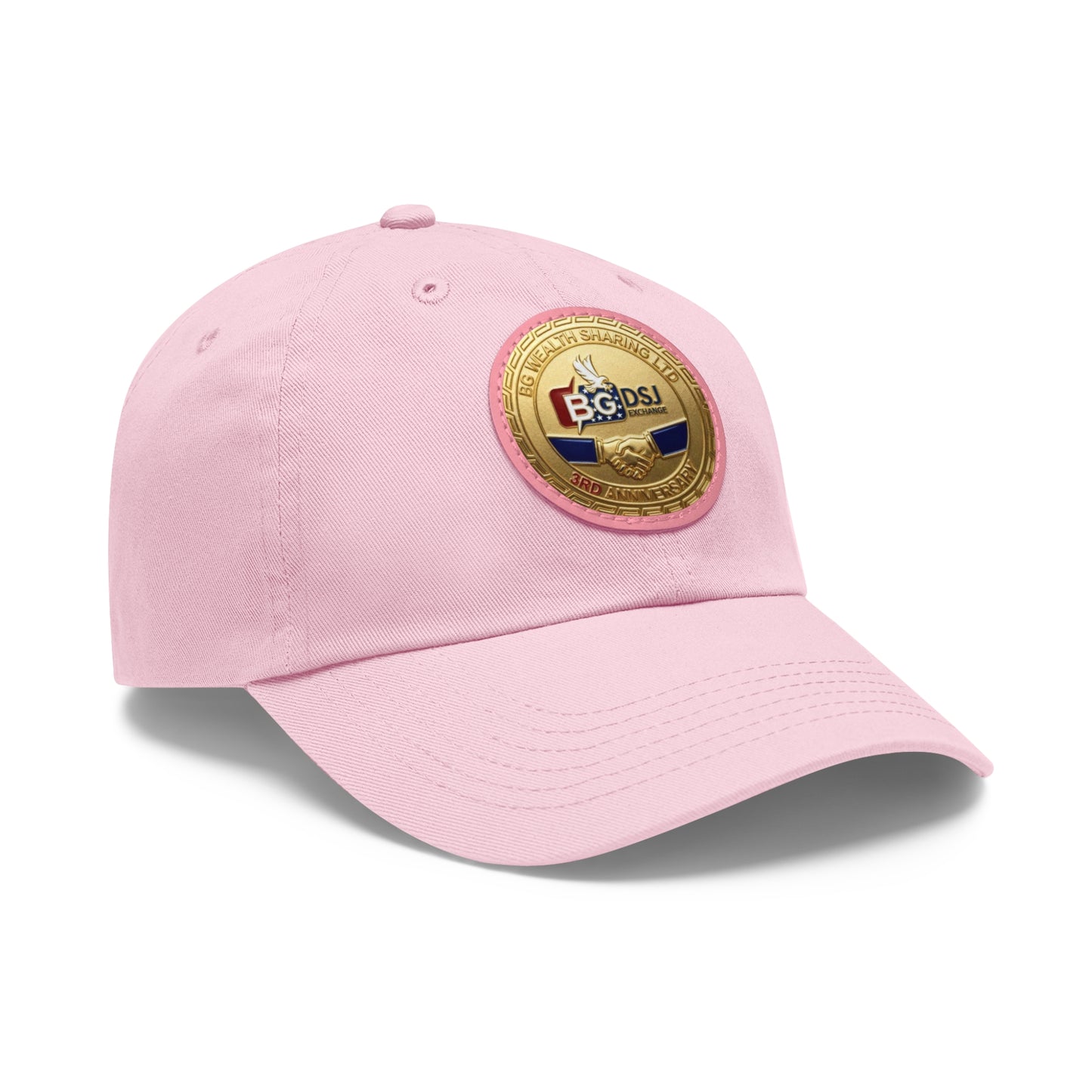 BG Wealth Sharing - 3 Year anniversary badge - Leather patch = dad hat
