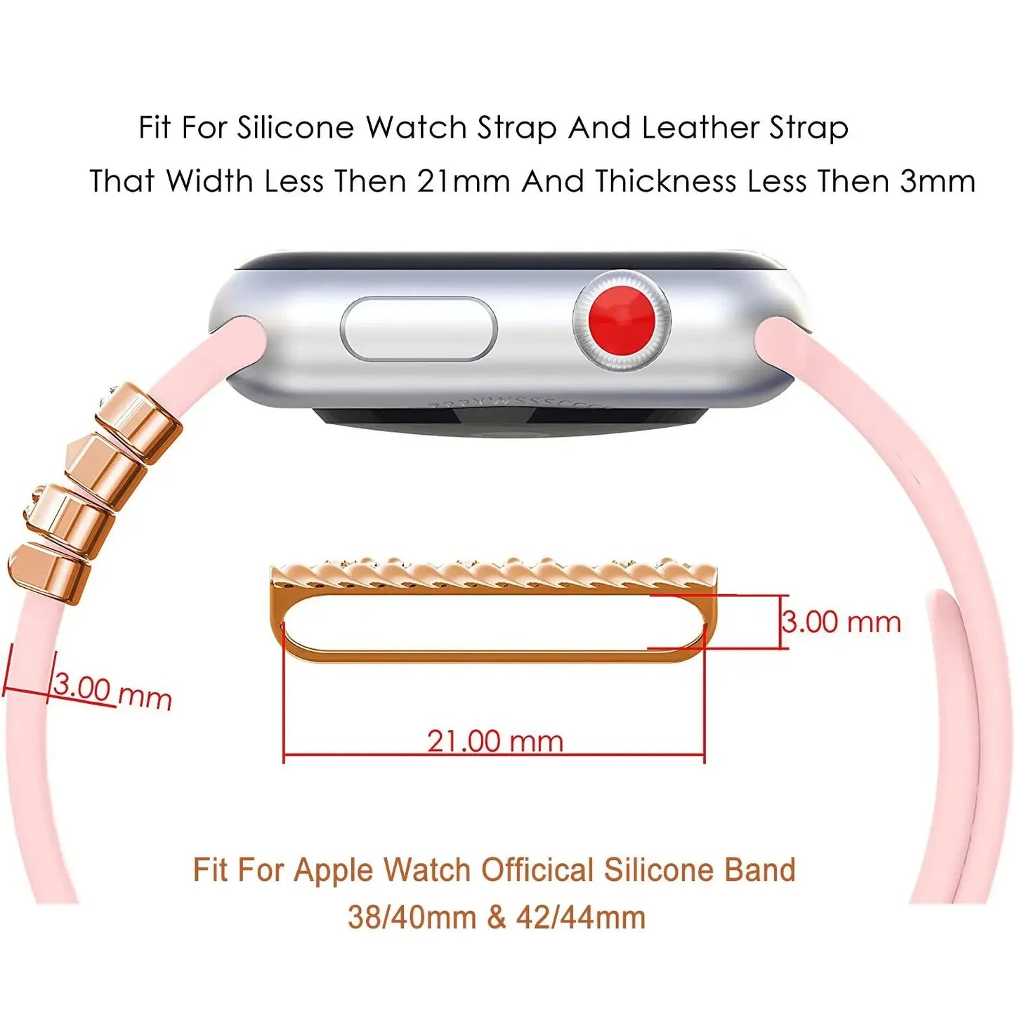 5pcs Rhinestone Watchband Rings