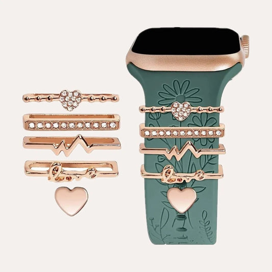 5pcs Rhinestone Watchband Rings