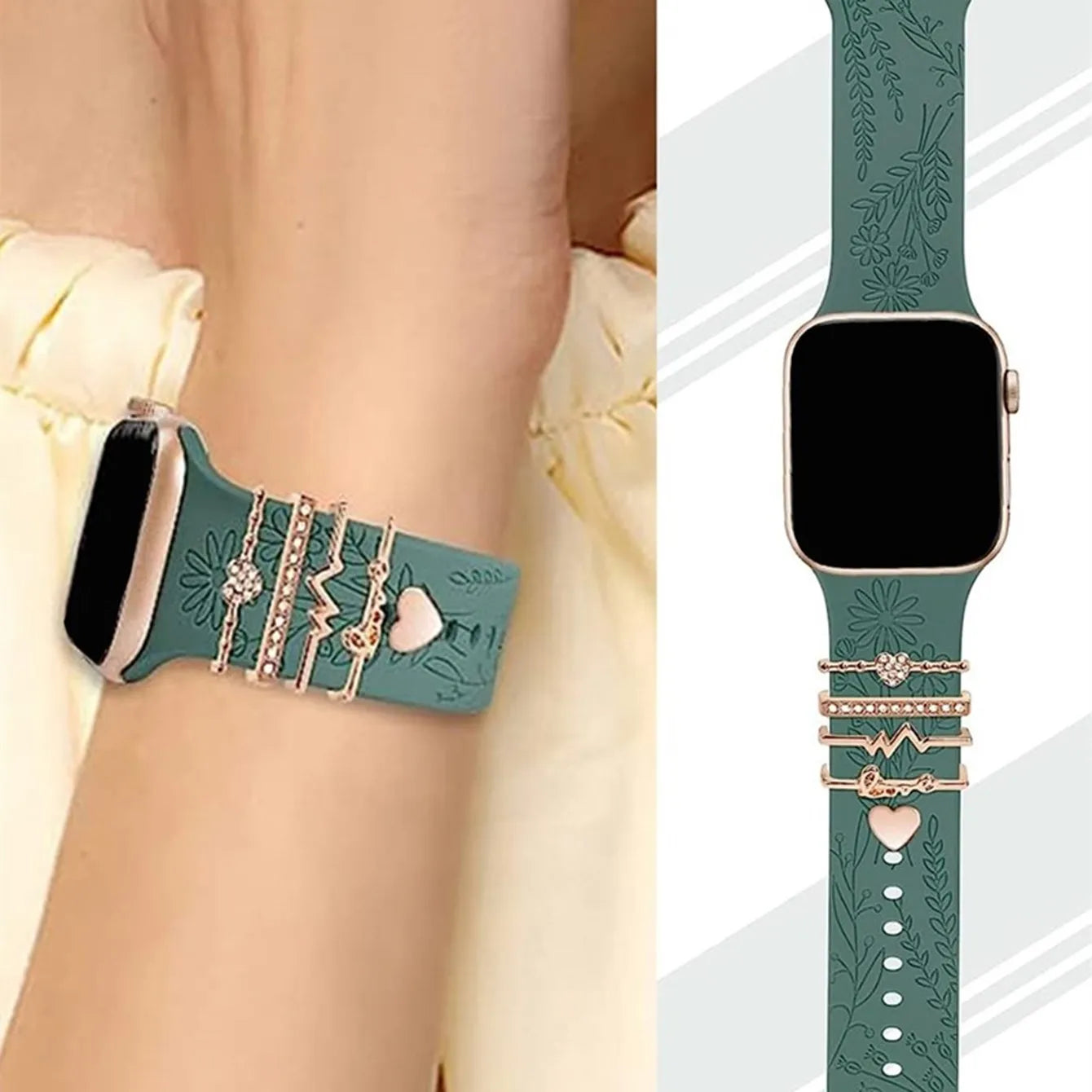 5pcs Rhinestone Watchband Rings